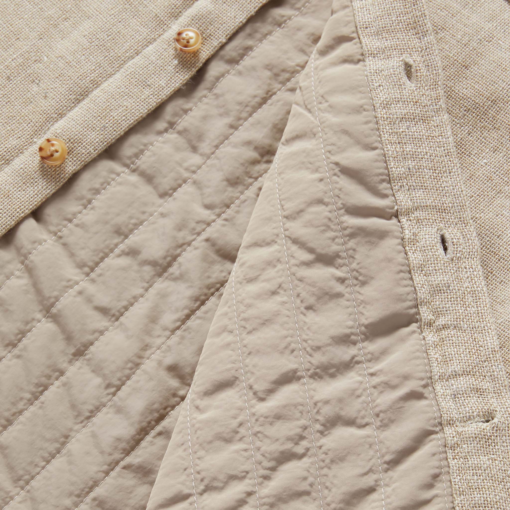 The Lined Utility Shirt in Oat Donegal - Image 6