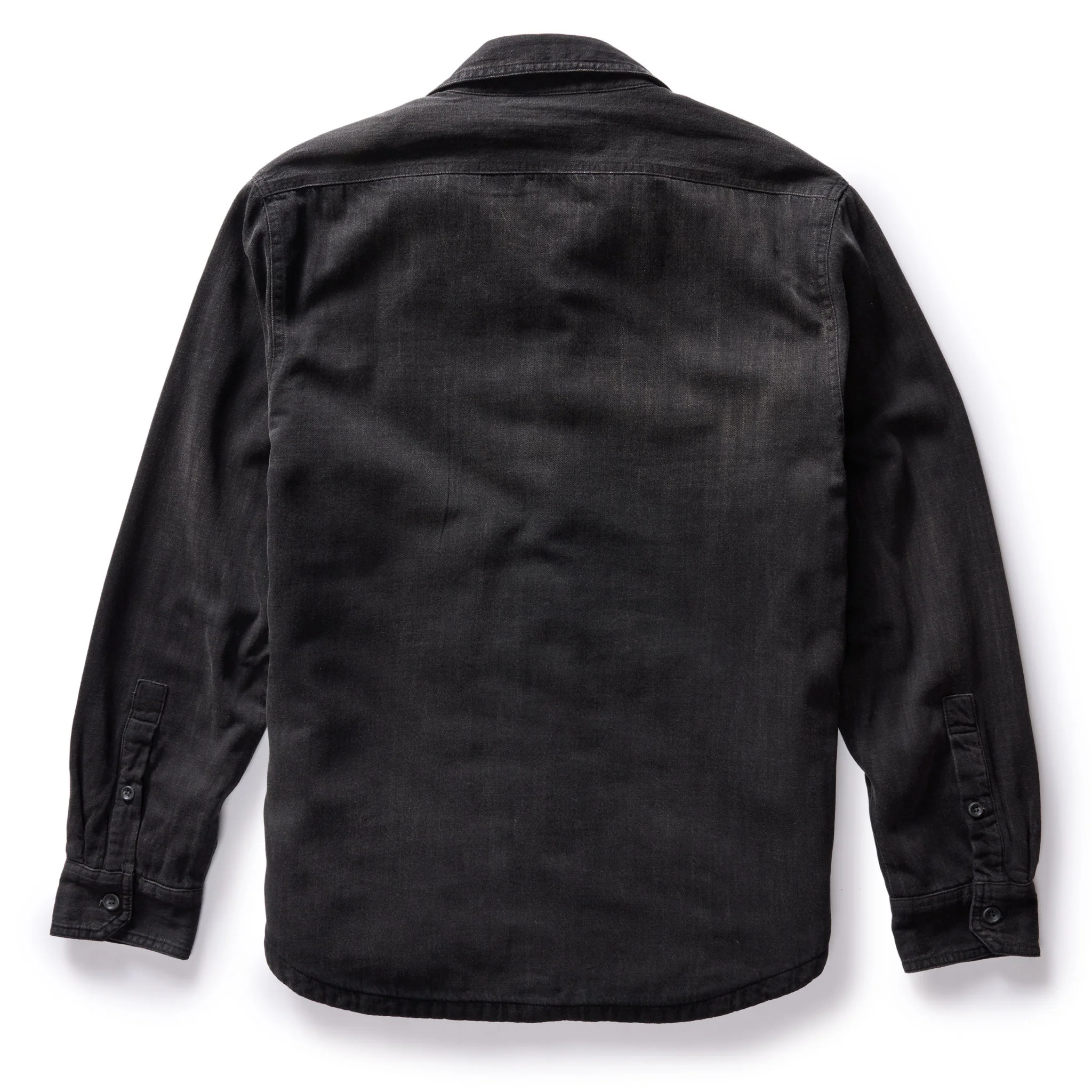 The Lined Utility Shirt in Washed Black Denim - Image 7