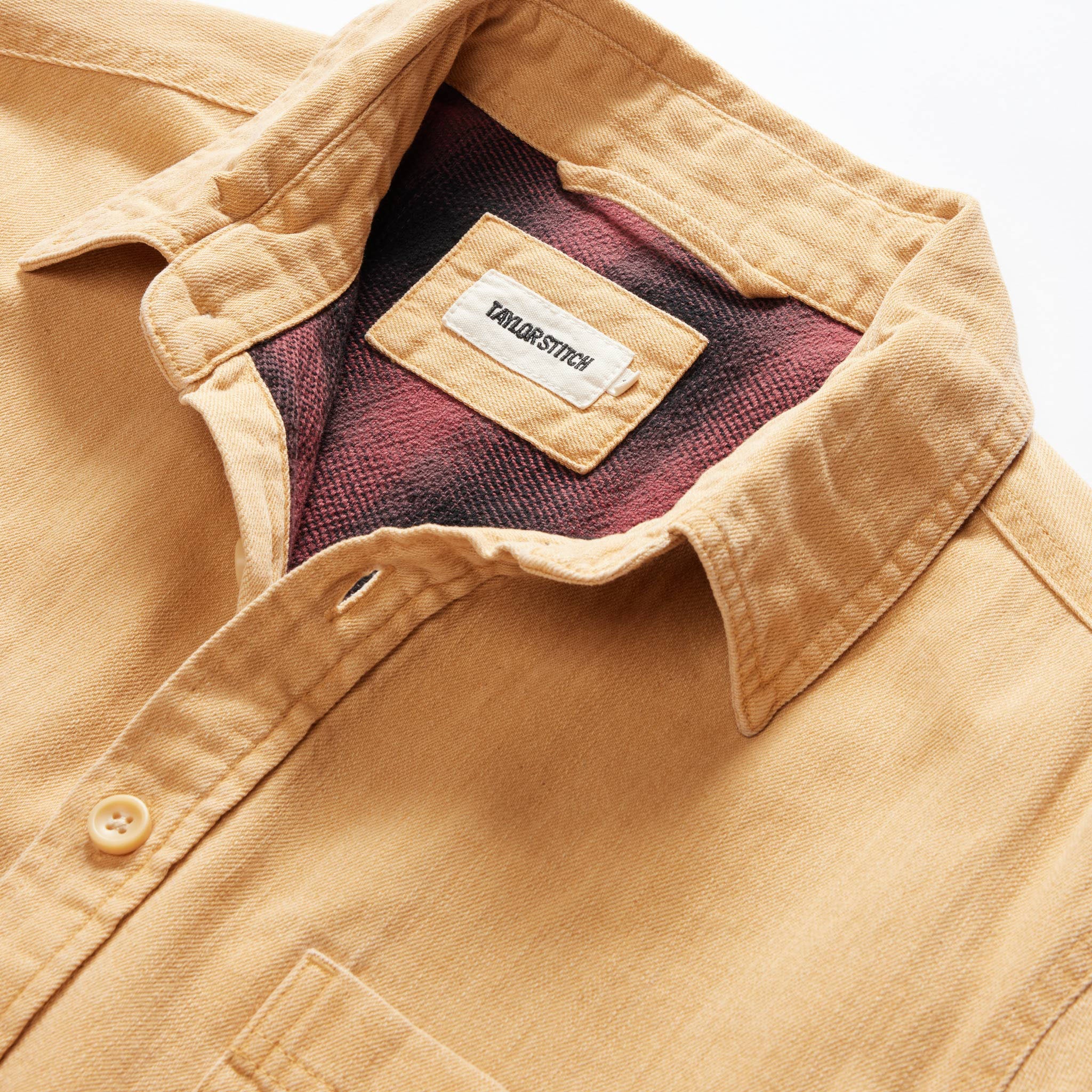 The Lined Utility Shirt in Wheat Denim - Image 7