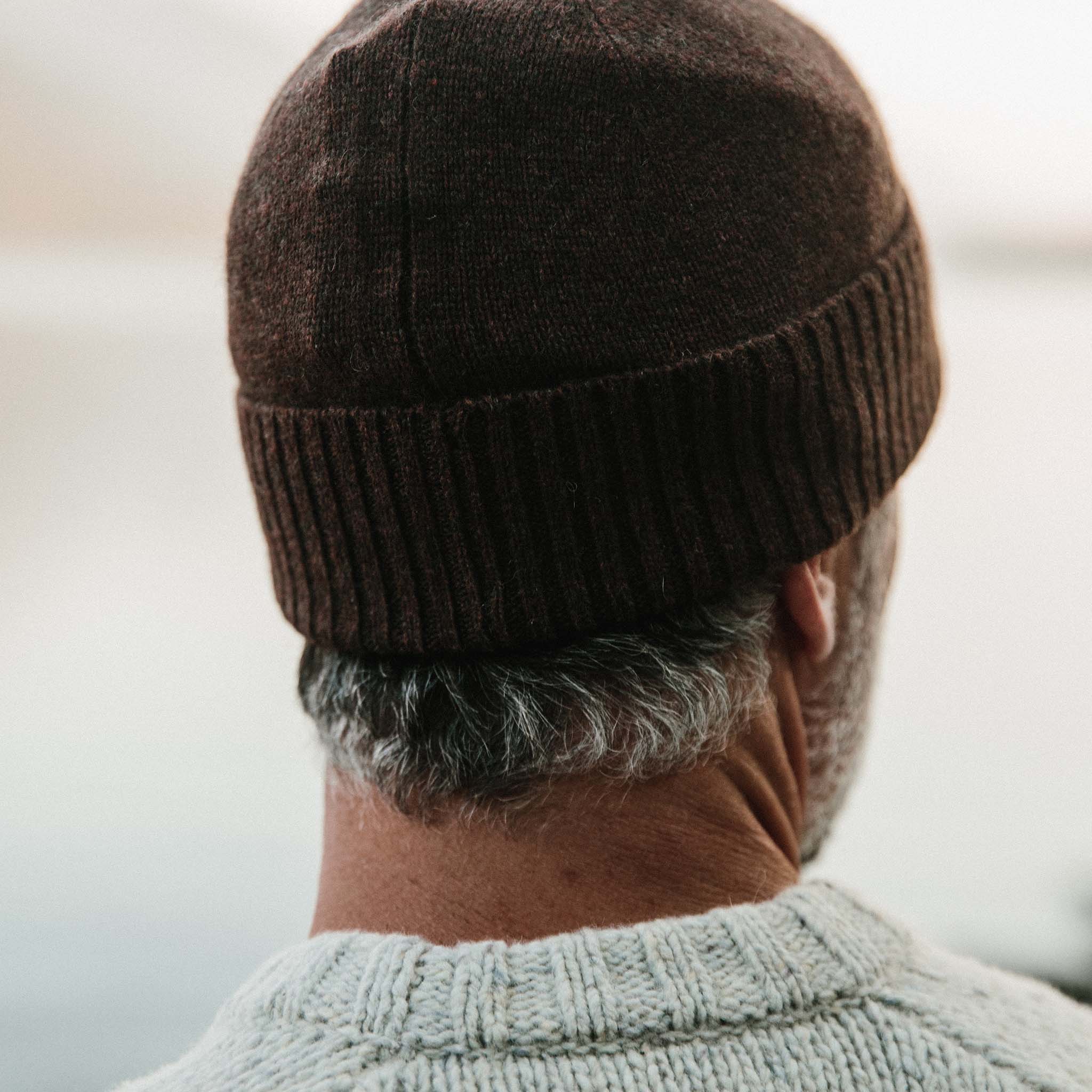 The Lodge Beanie in Heather Dark Burgundy - Image 4