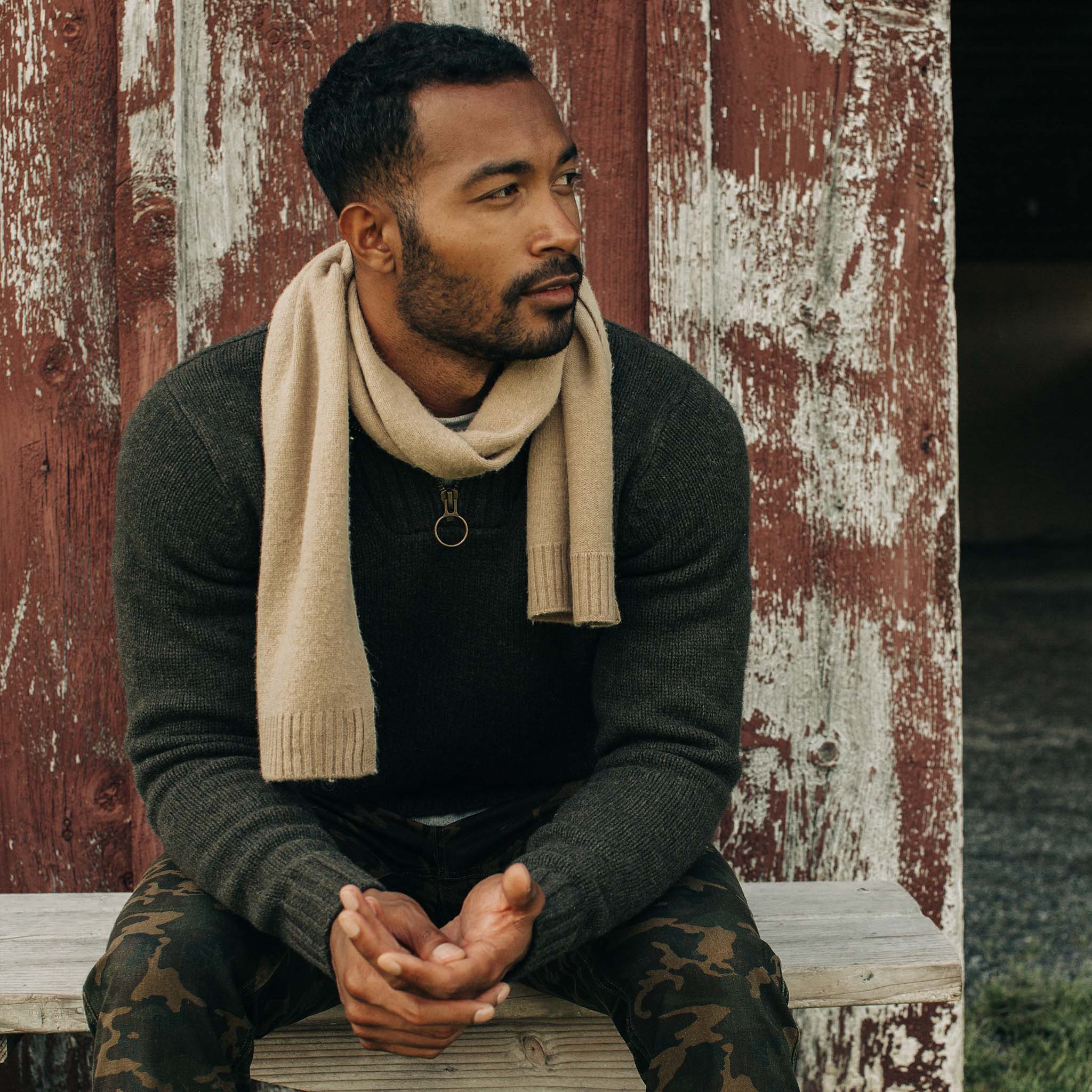 The Lodge Scarf in Camel - Image 2