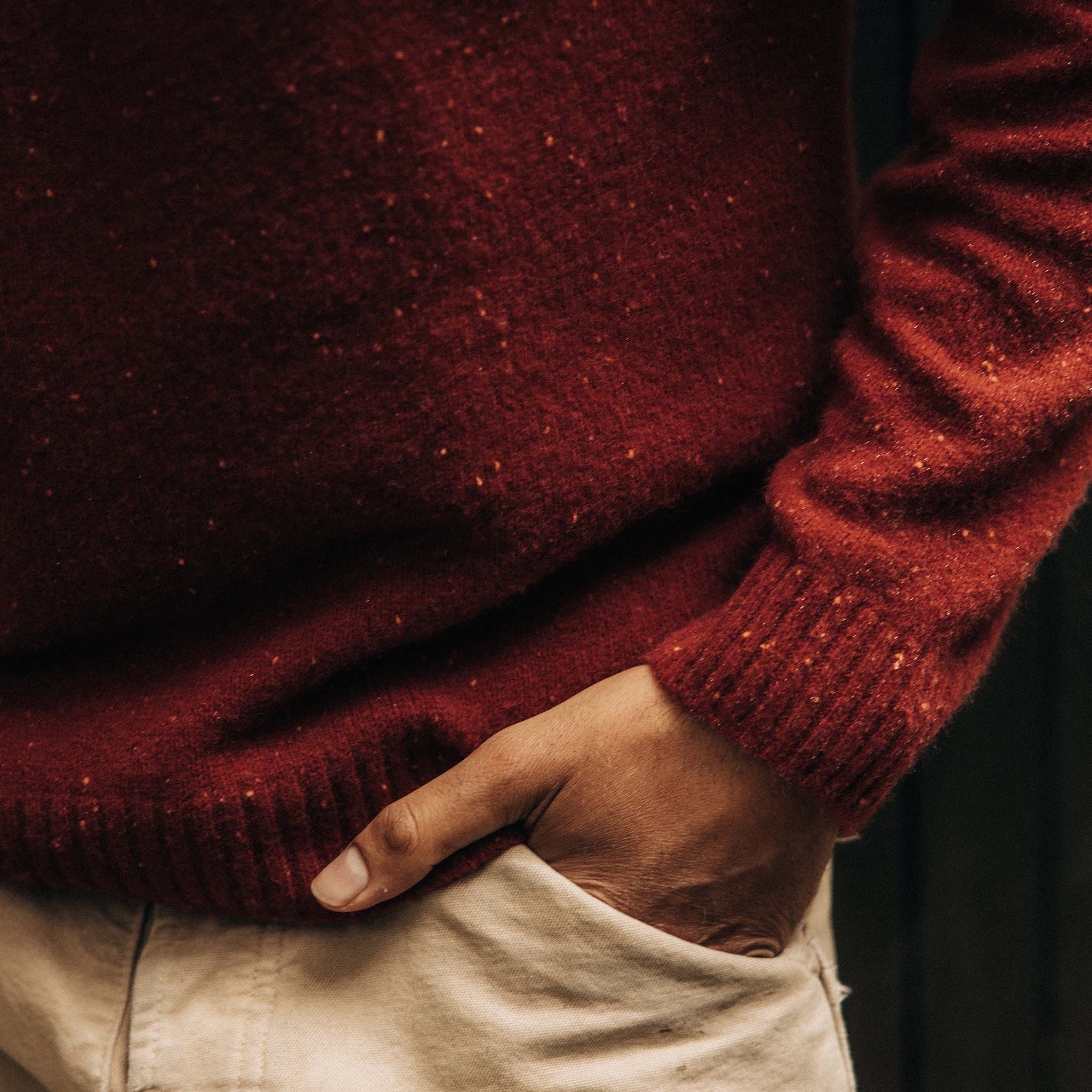 The Lodge Sweater in Bonfire Donegal - Image 4