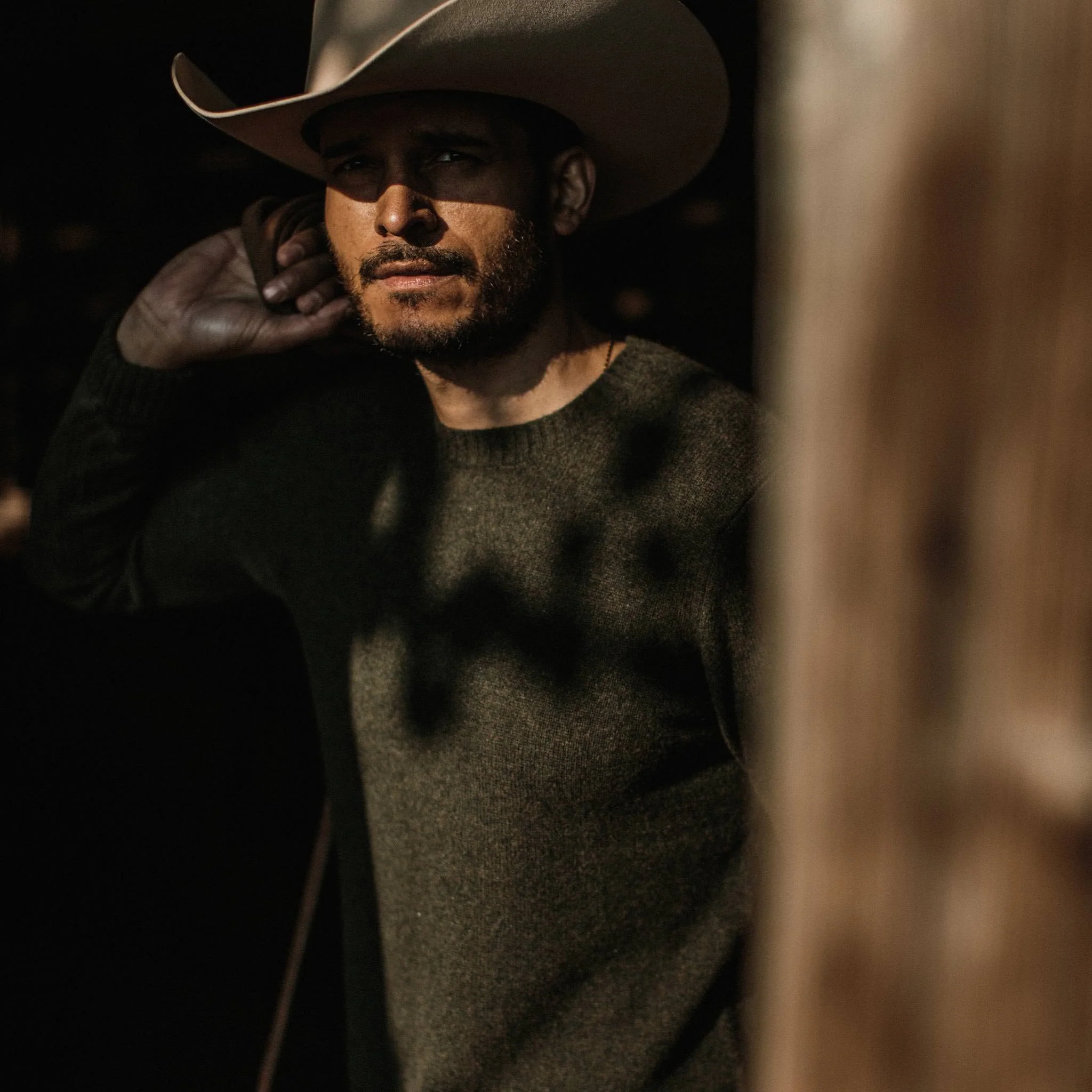 The Lodge Sweater in Heather Forest - Image 4