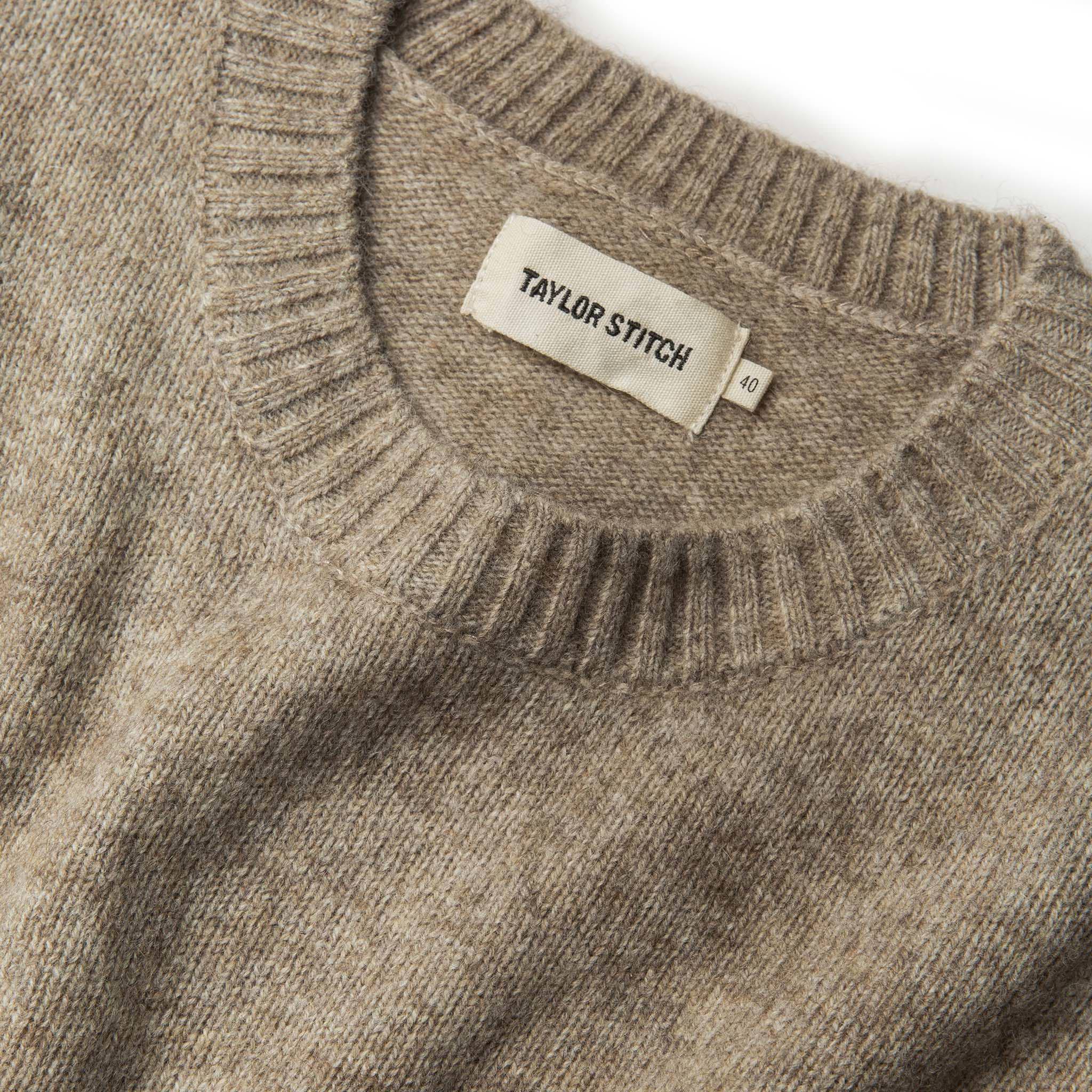 The Lodge Sweater in Heather Oat - Image 6
