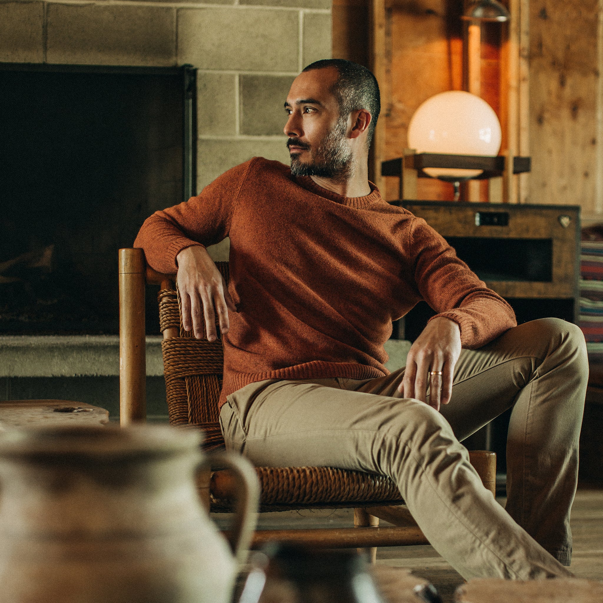 The Lodge Sweater in Rust - Image 4