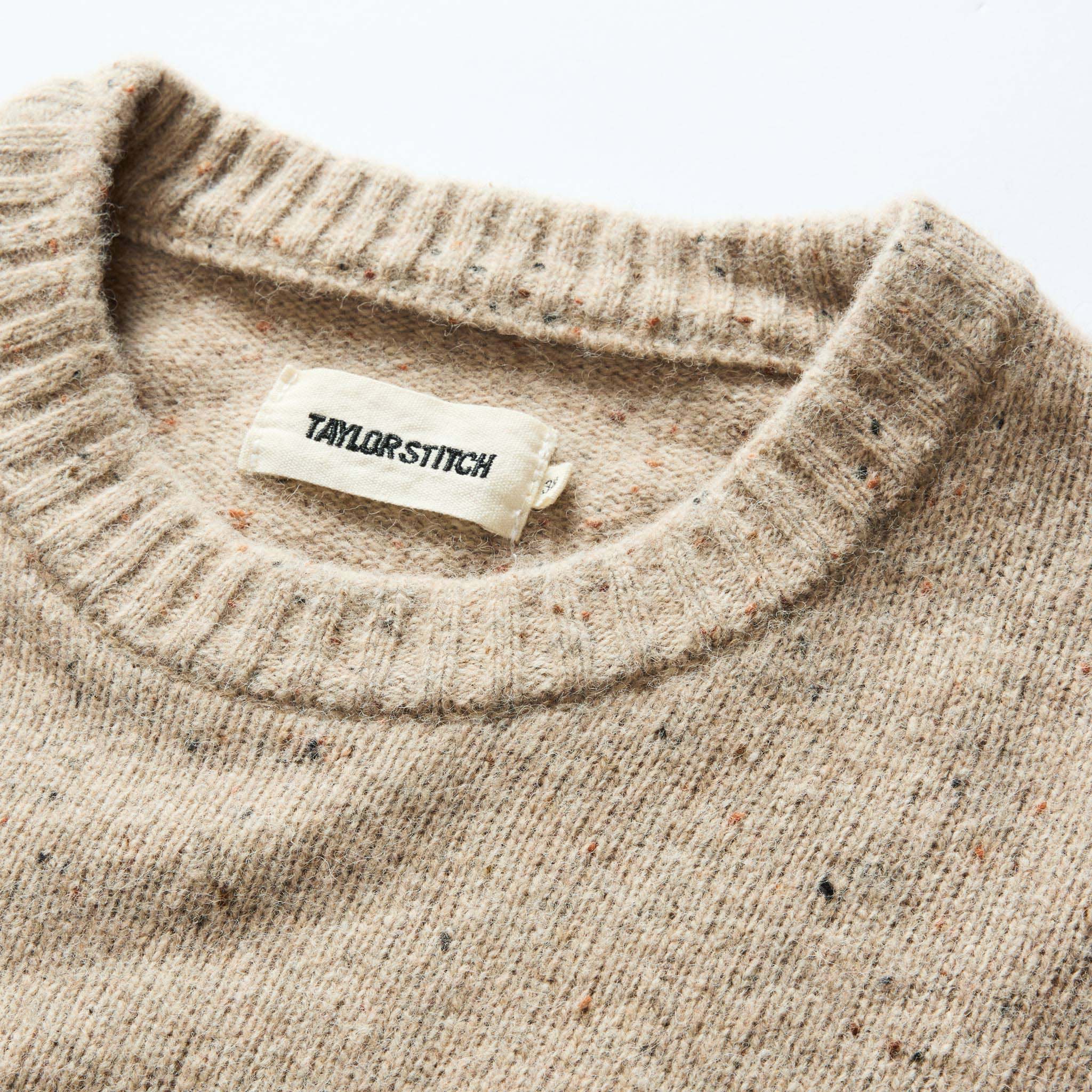 The Lodge Sweater in Sand Donegal - Image 5