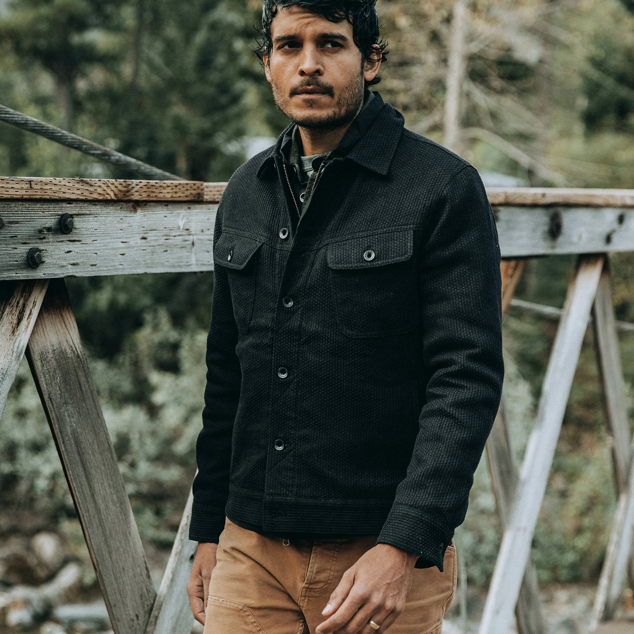 The Long Haul Jacket in Black Indigo Sashiko - Image 2