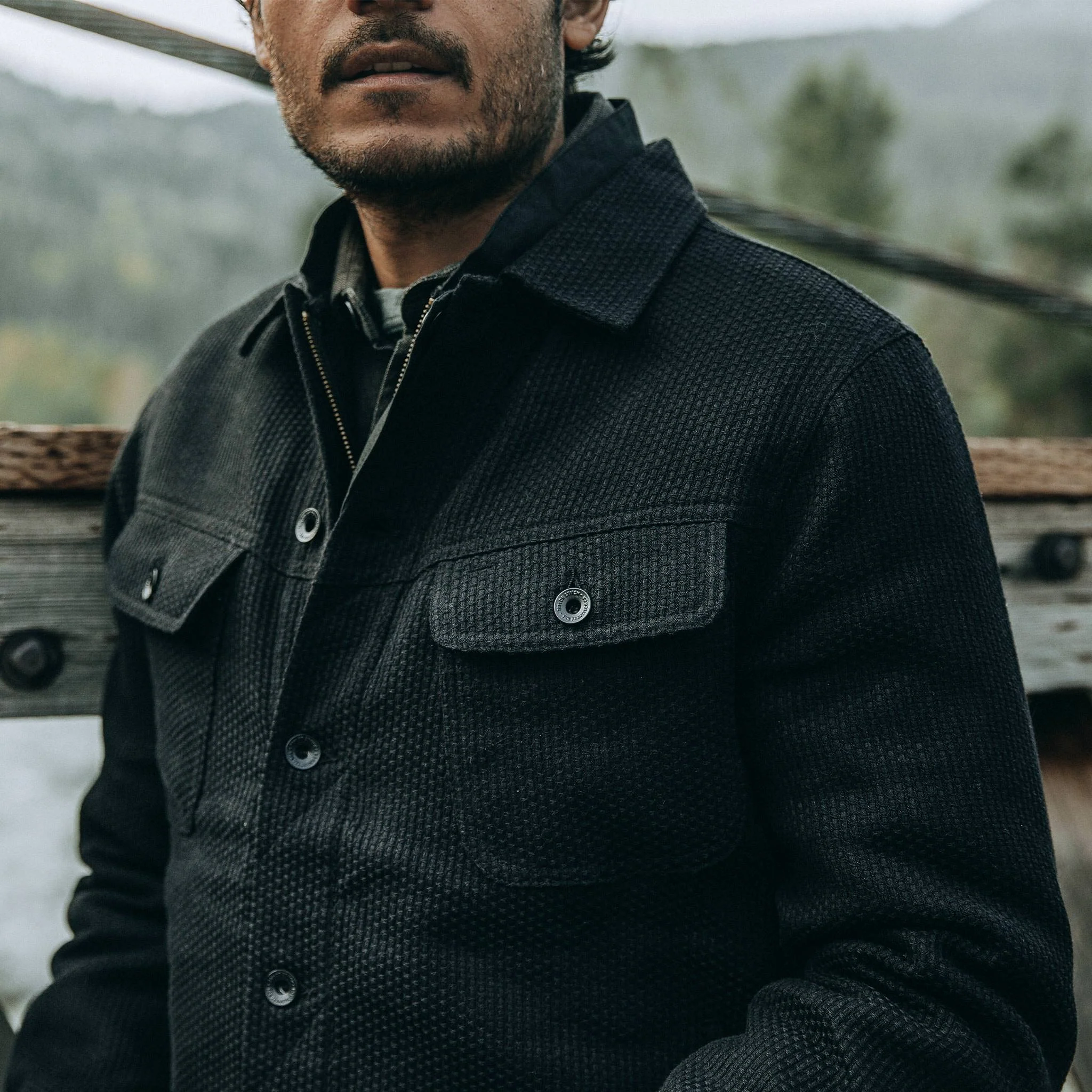 The Long Haul Jacket in Black Indigo Sashiko - Image 3