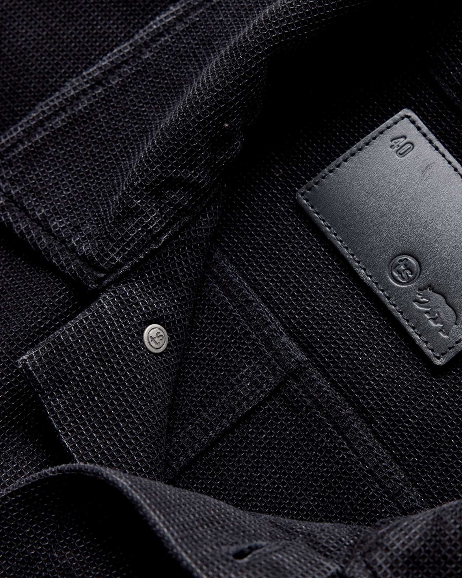 The Long Haul Jacket in Black Indigo Waffle - Image 6