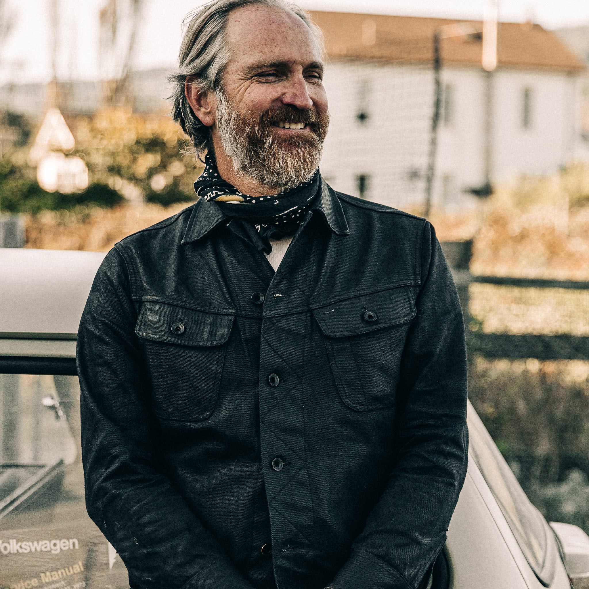 The Long Haul Jacket in Black Over-dye Selvage - Image 3
