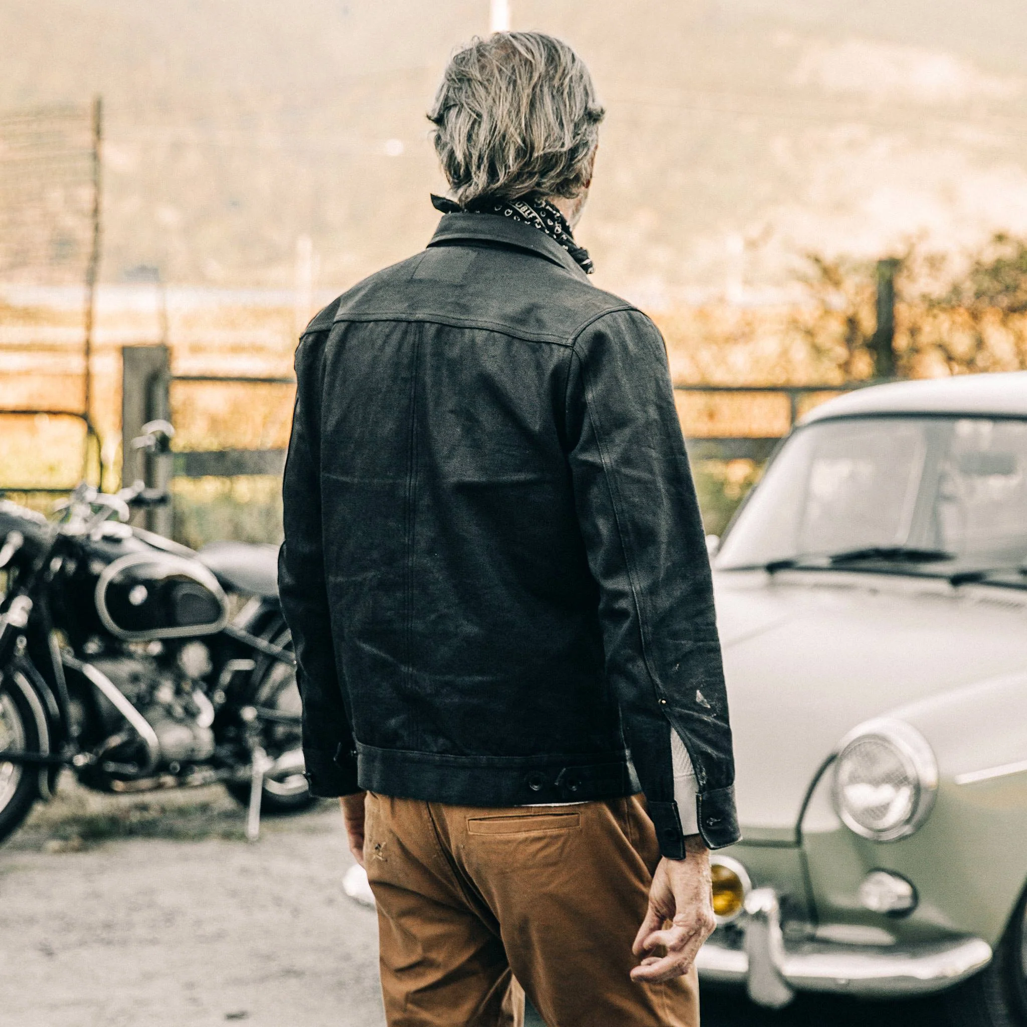 The Long Haul Jacket in Black Over-dye Selvage - Image 6
