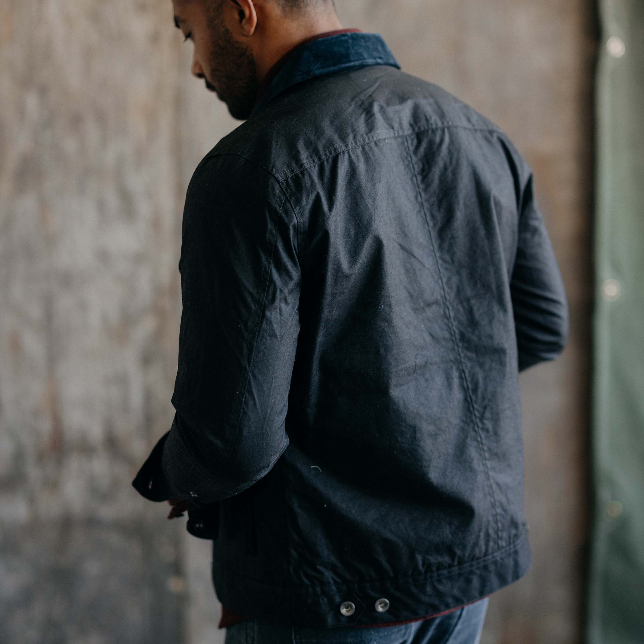 The Long Haul Jacket in Coal Waxed Canvas - Image 4