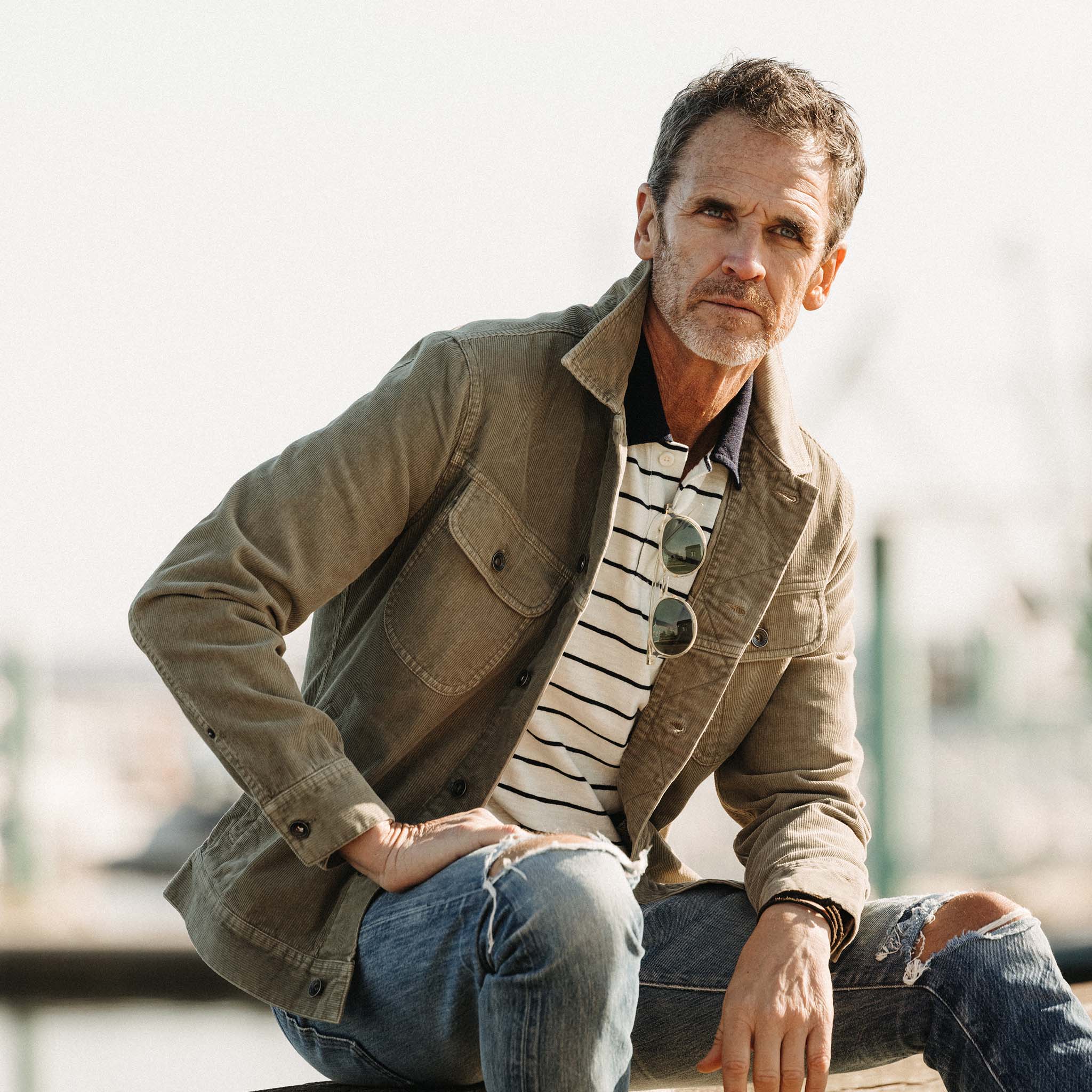 The Long Haul Jacket in Light Sage Cord - Image 2