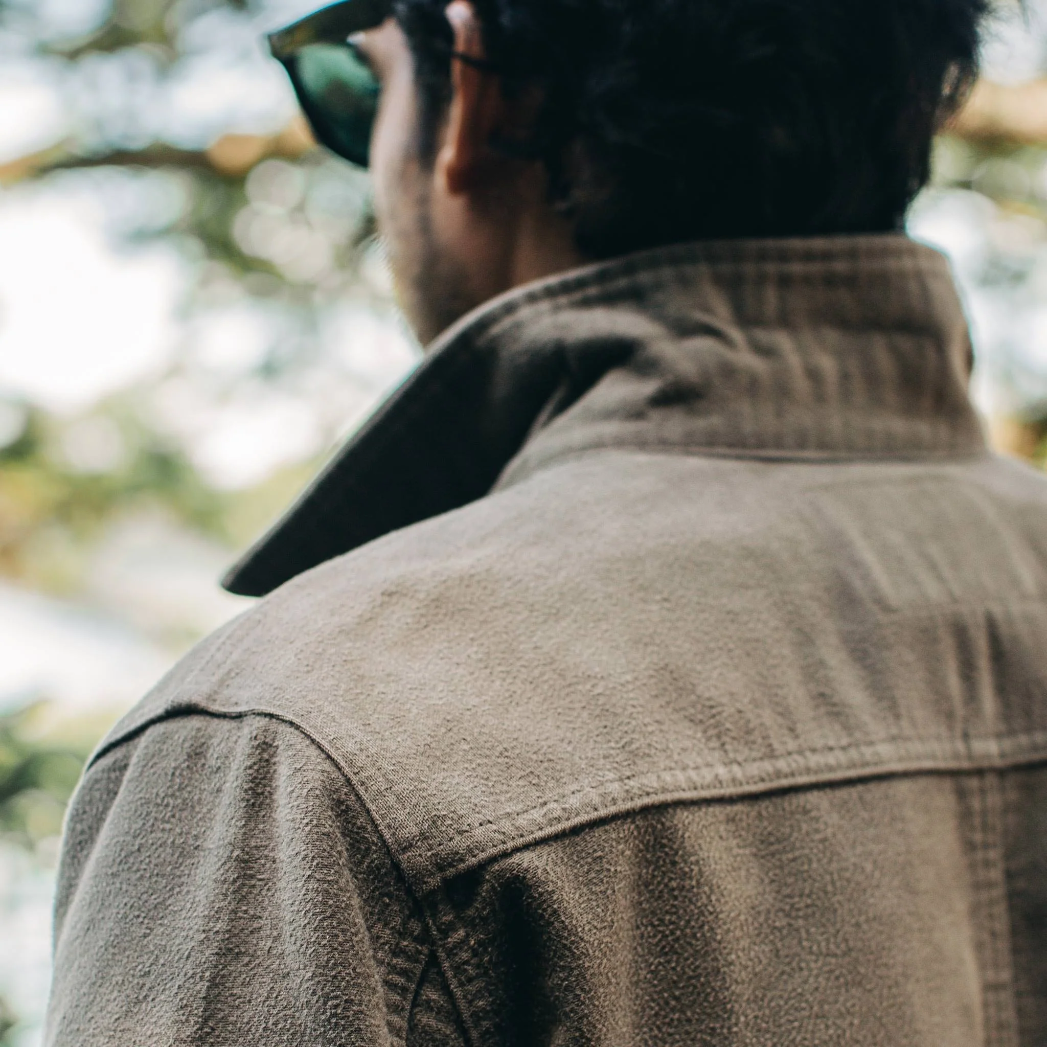 The Long Haul Jacket in Moss Brushed Reverse Sateen - Image 5