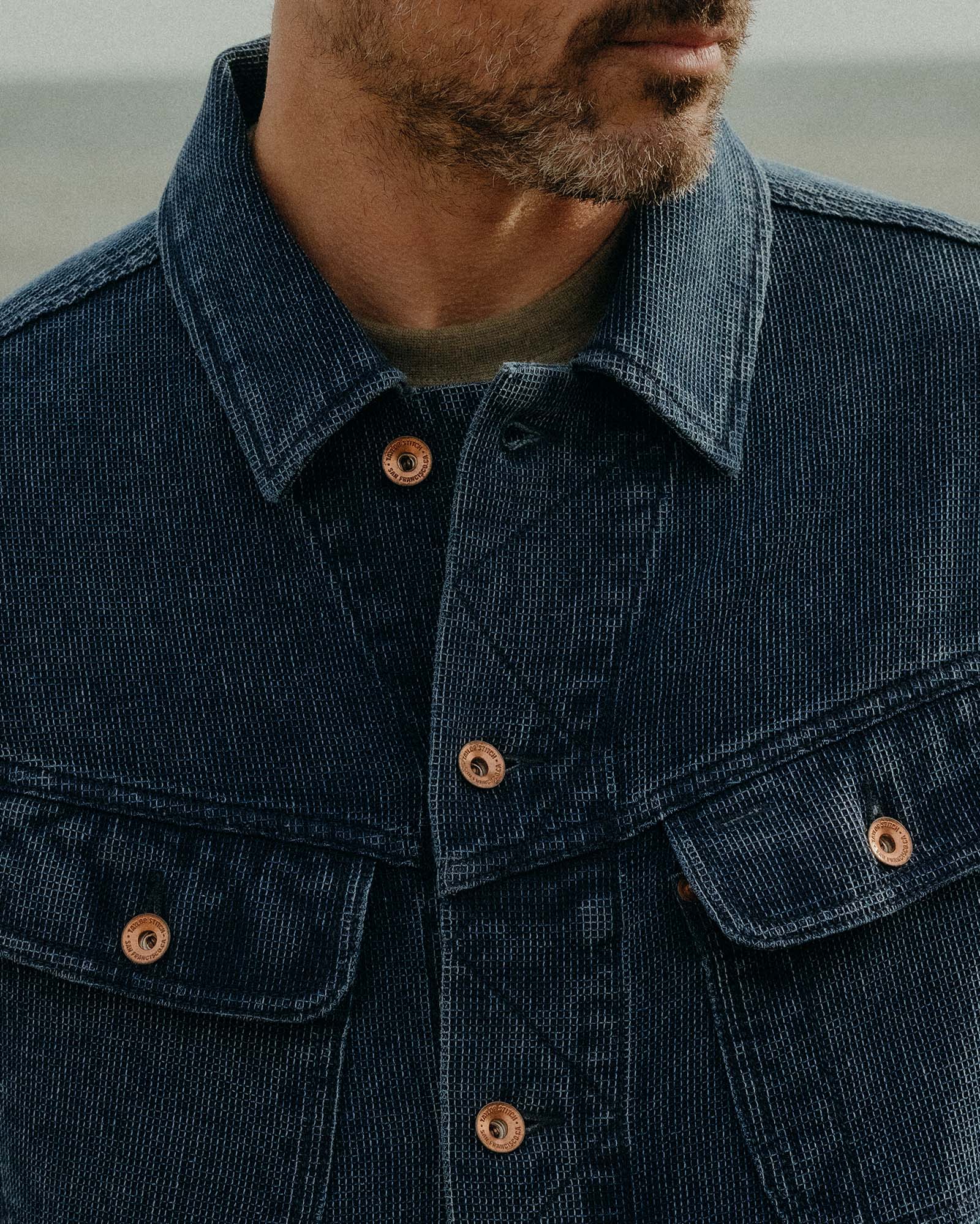 The Long Haul Jacket in Rinsed Indigo Waffle - Image 3
