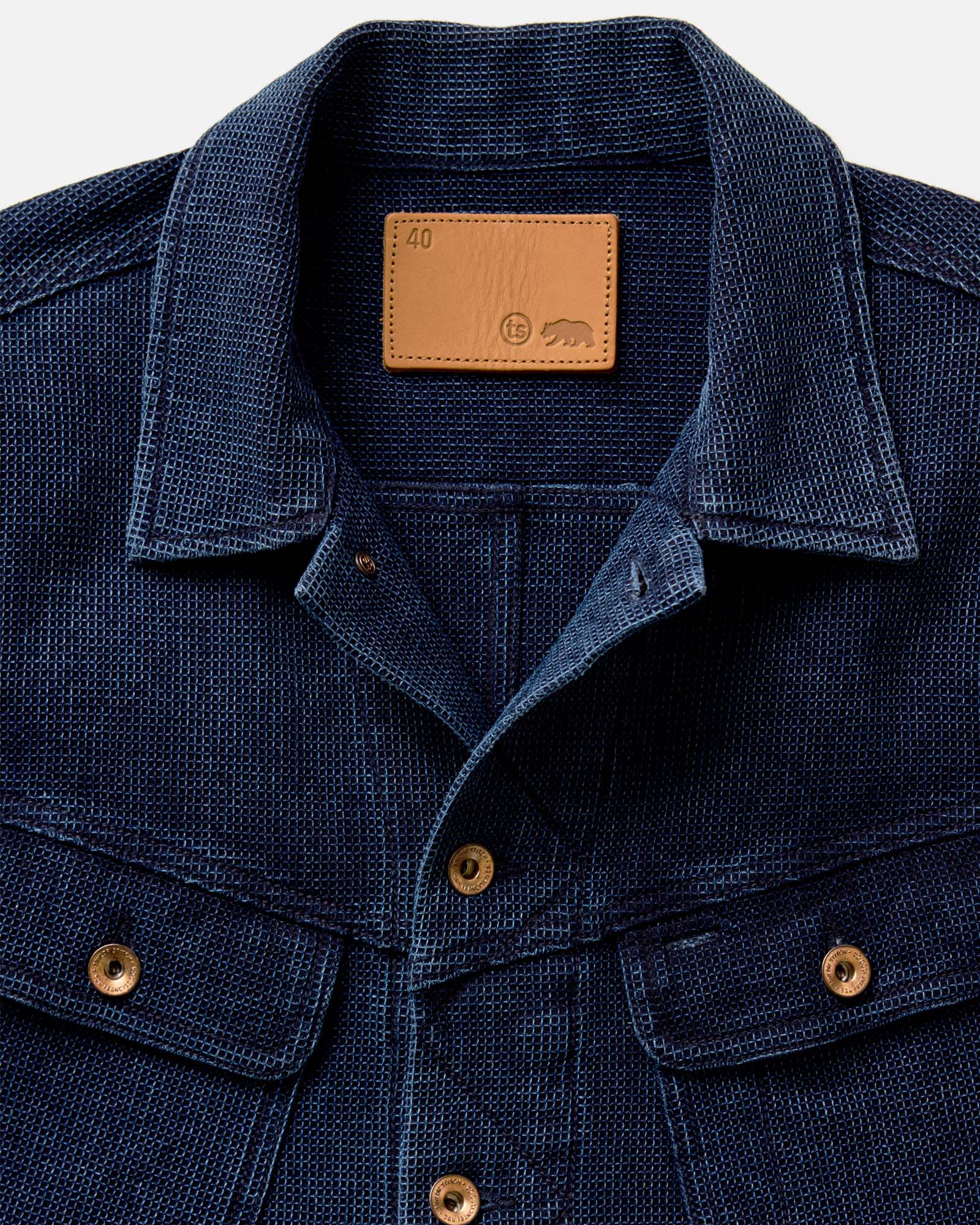 The Long Haul Jacket in Rinsed Indigo Waffle - Image 4
