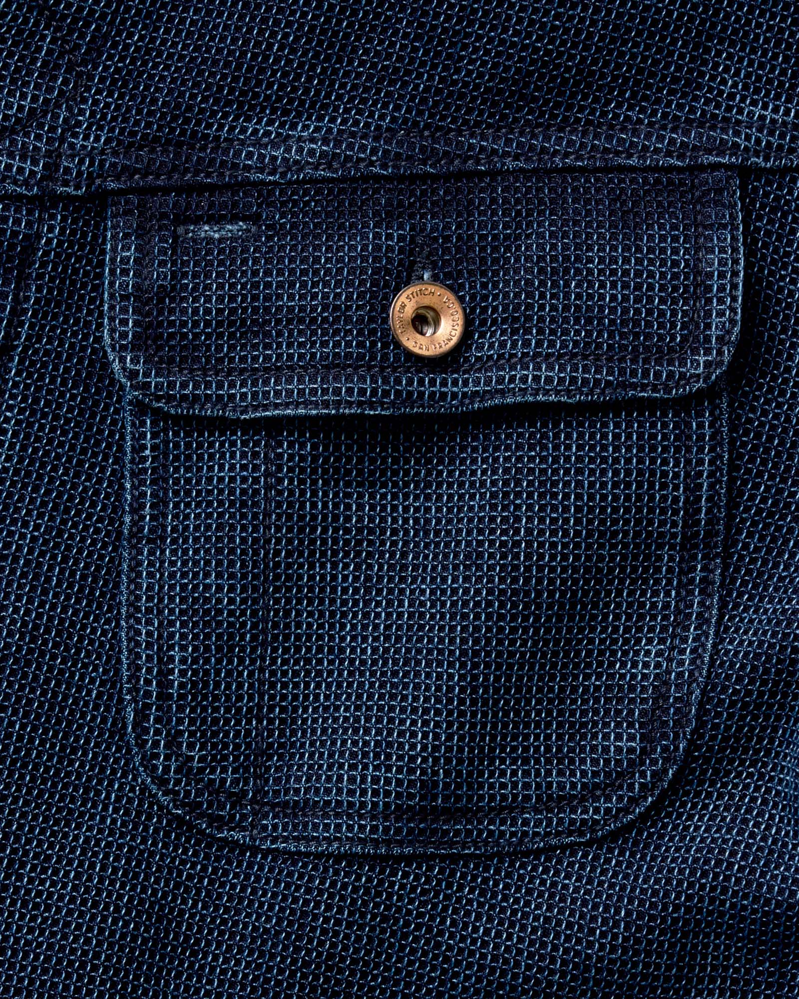 The Long Haul Jacket in Rinsed Indigo Waffle - Image 5