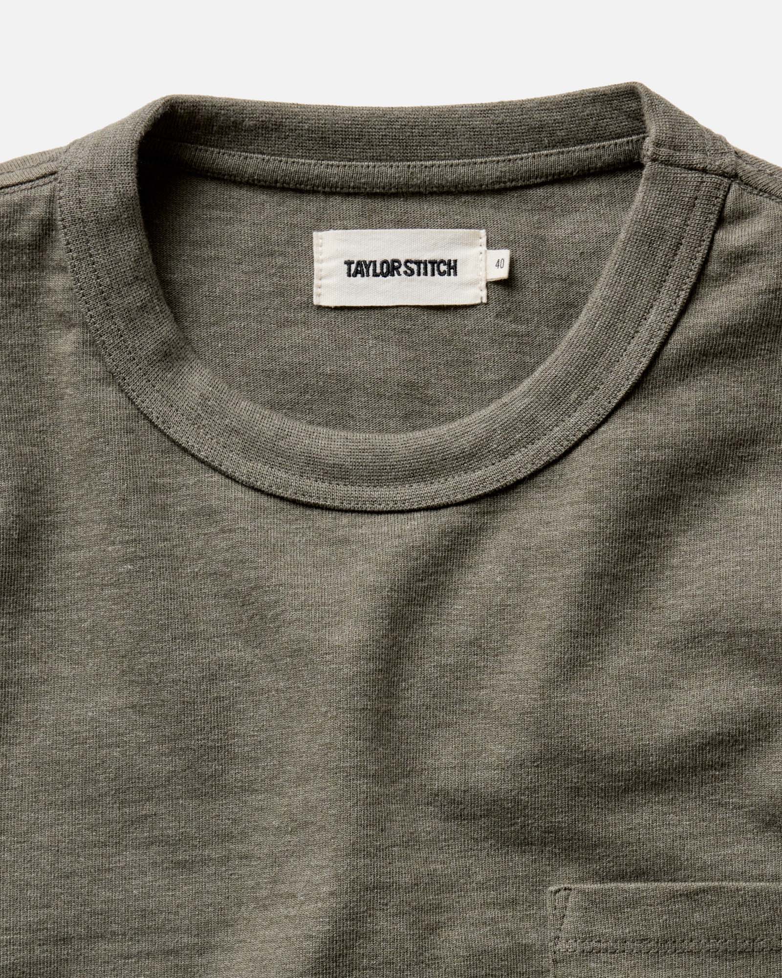 The Long Sleeve Shop Tee in Army Twist - Image 4