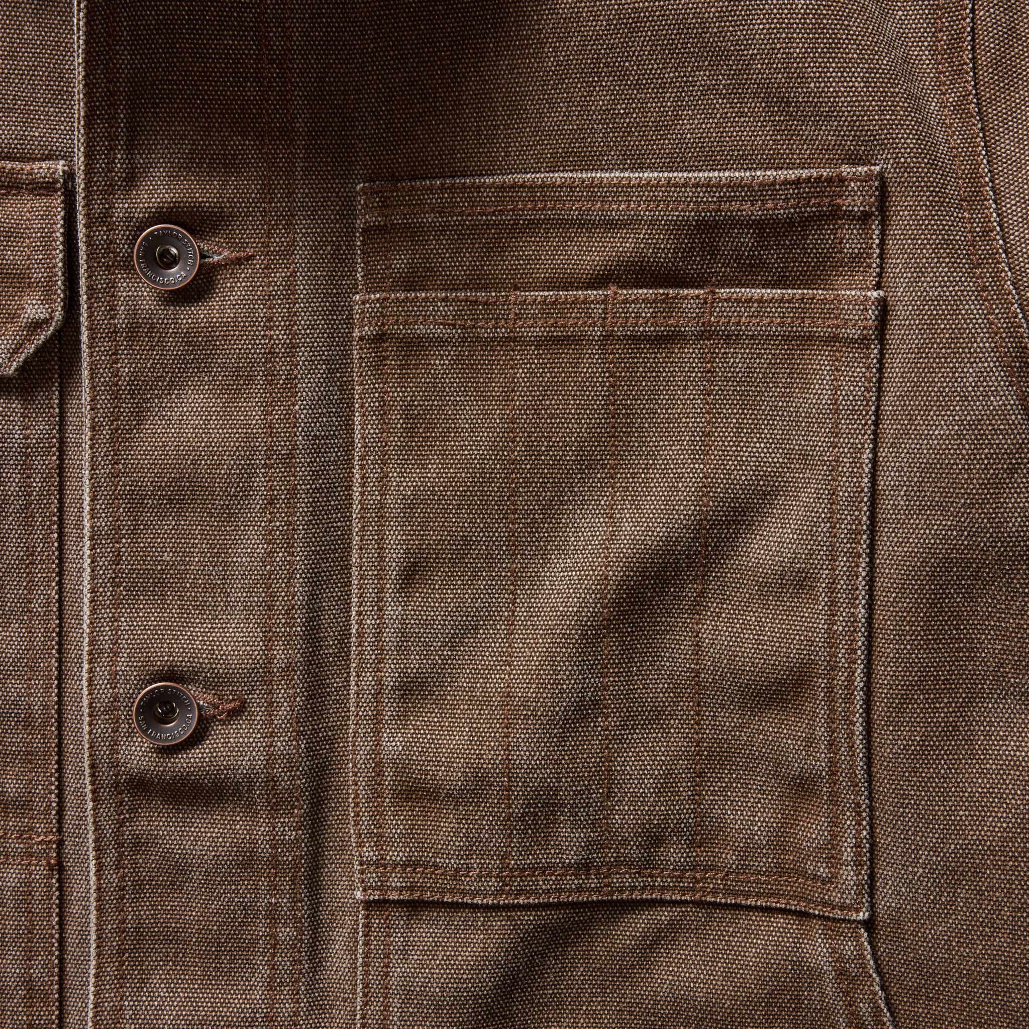The Longshore Jacket in Aged Penny Chipped Canvas - Image 8