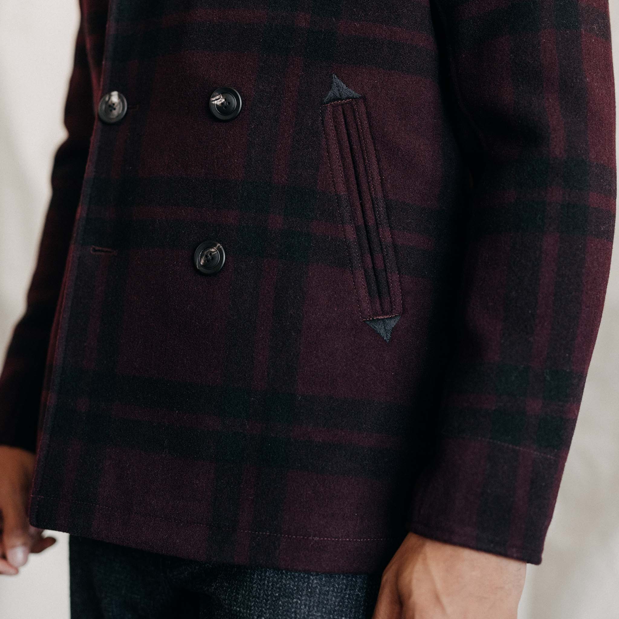 The Mariner Coat in Port Plaid Wool - Image 4