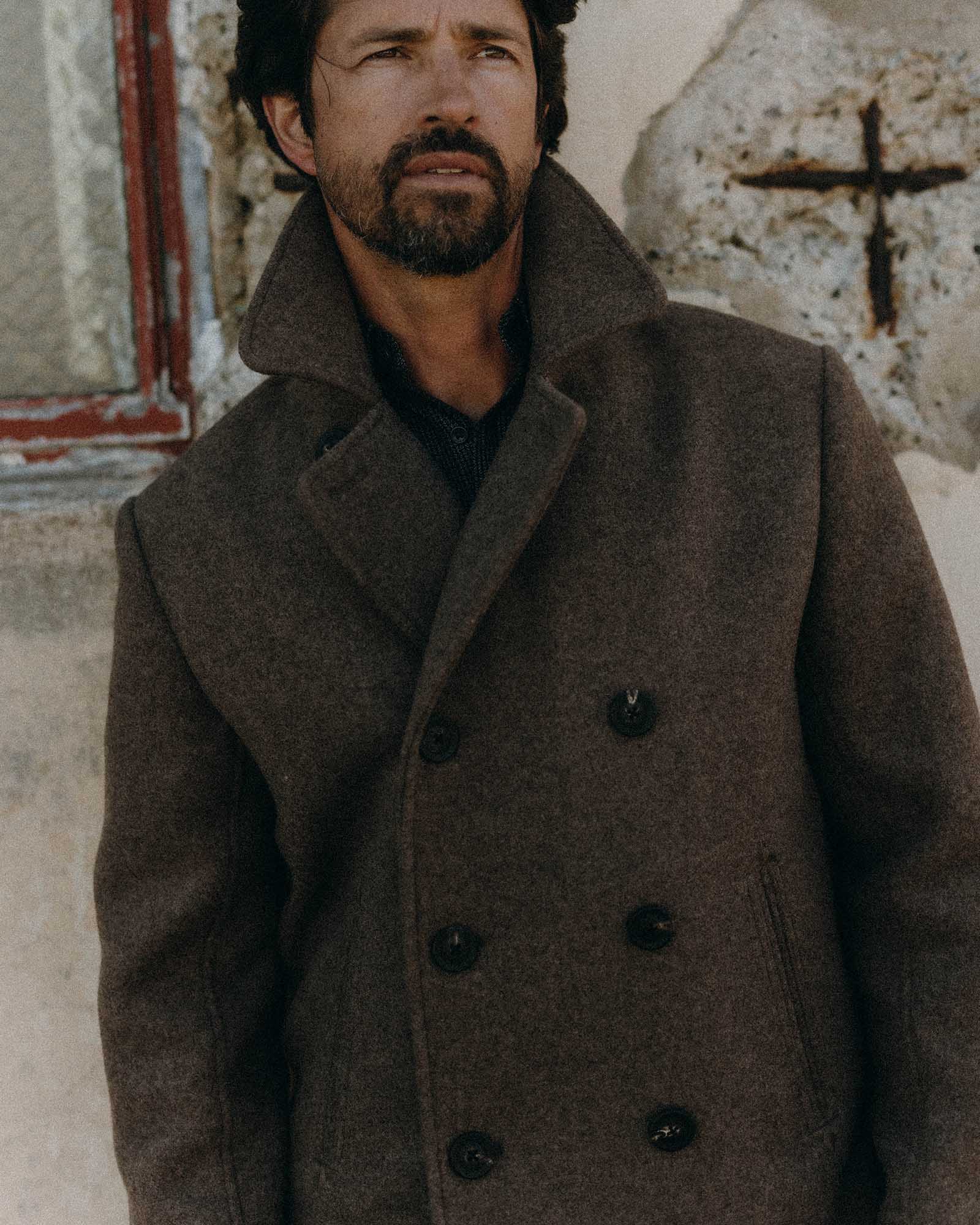The Mariner Coat in Sable Melton Wool - Image 2