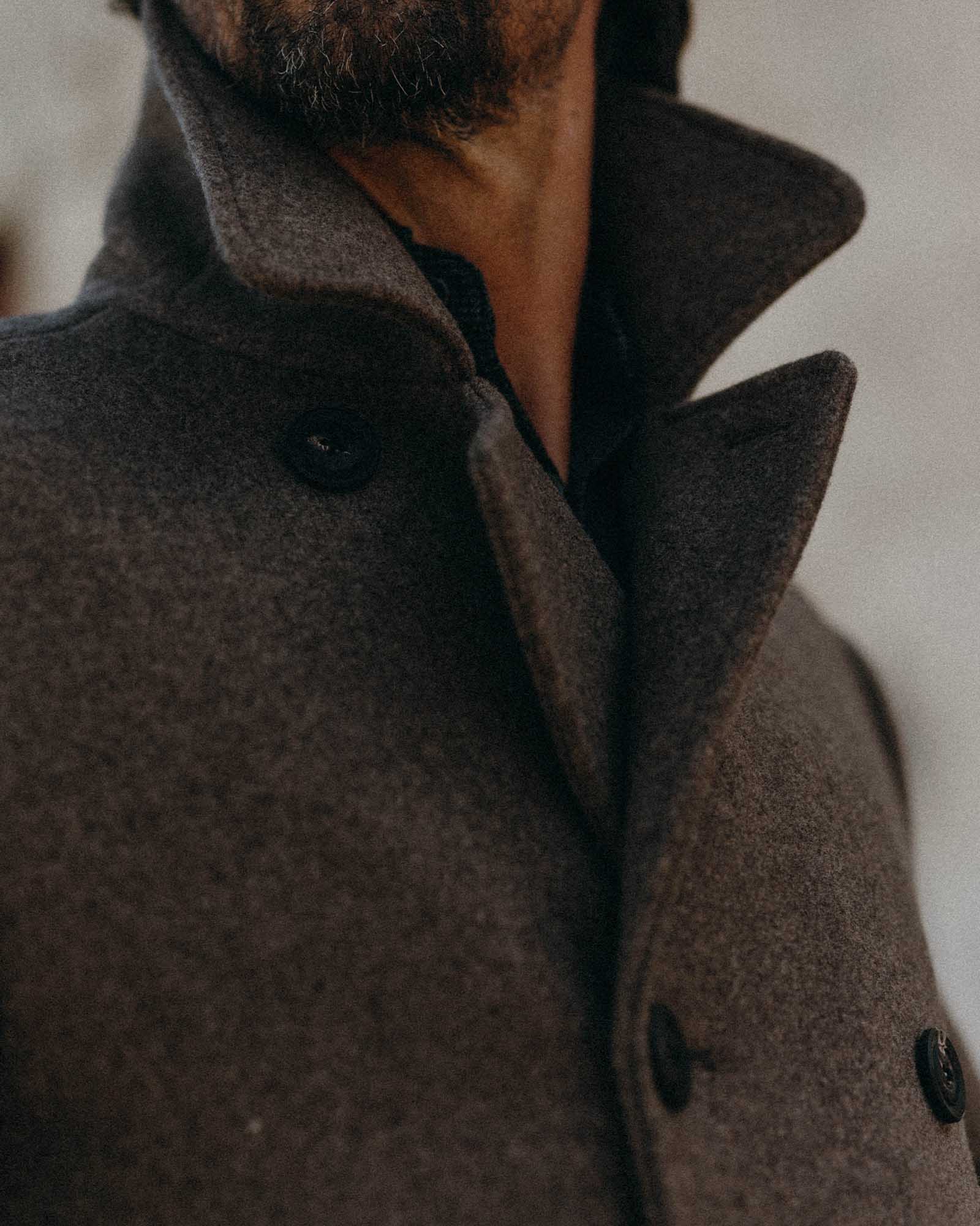 The Mariner Coat in Sable Melton Wool - Image 3