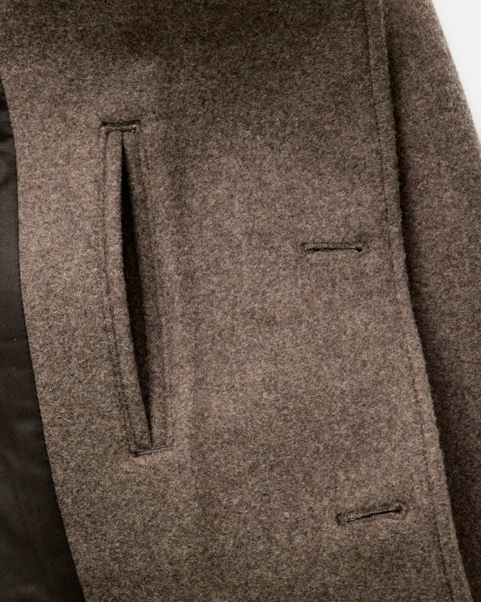 The Mariner Coat in Sable Melton Wool - Image 5