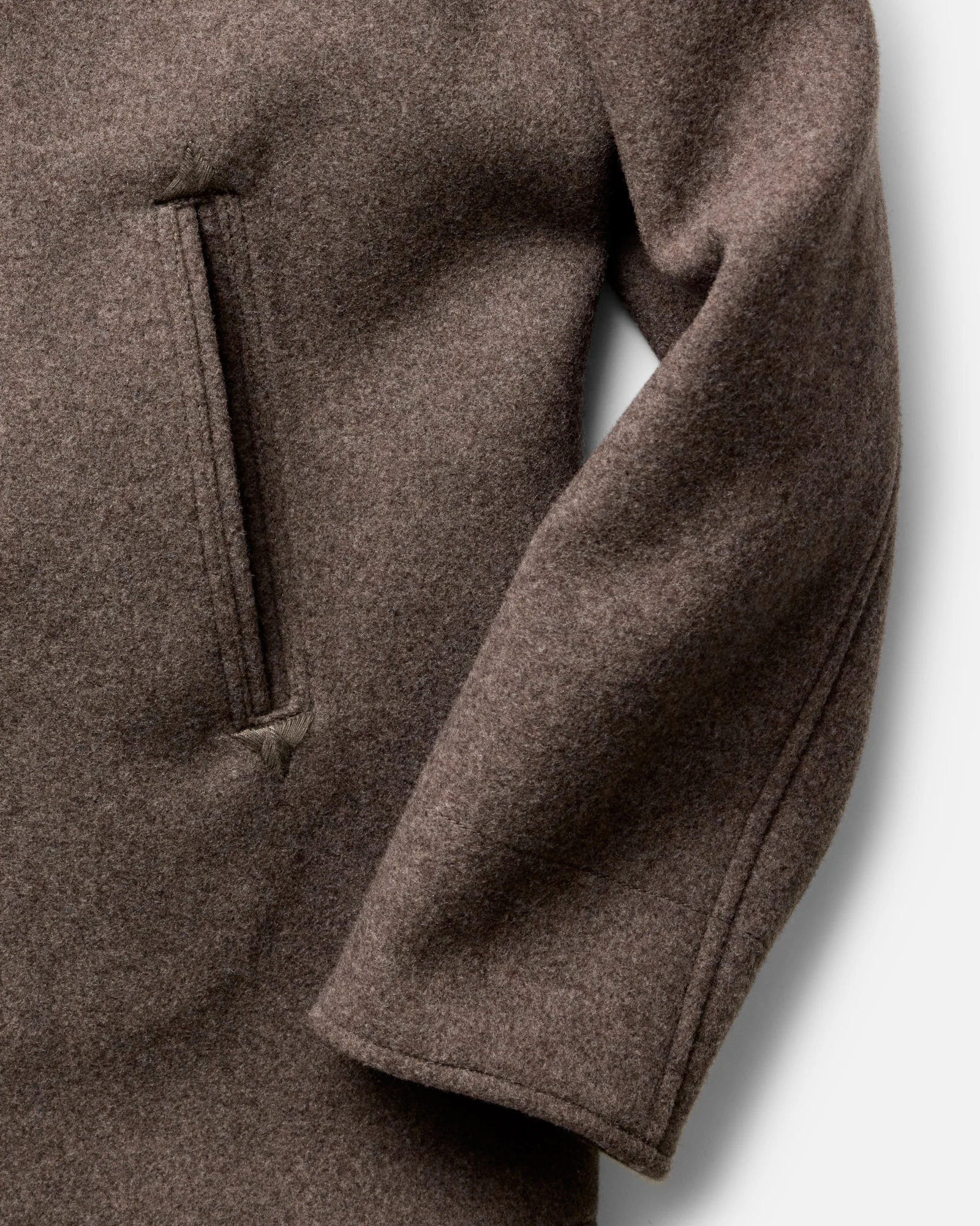 The Mariner Coat in Sable Melton Wool - Image 7
