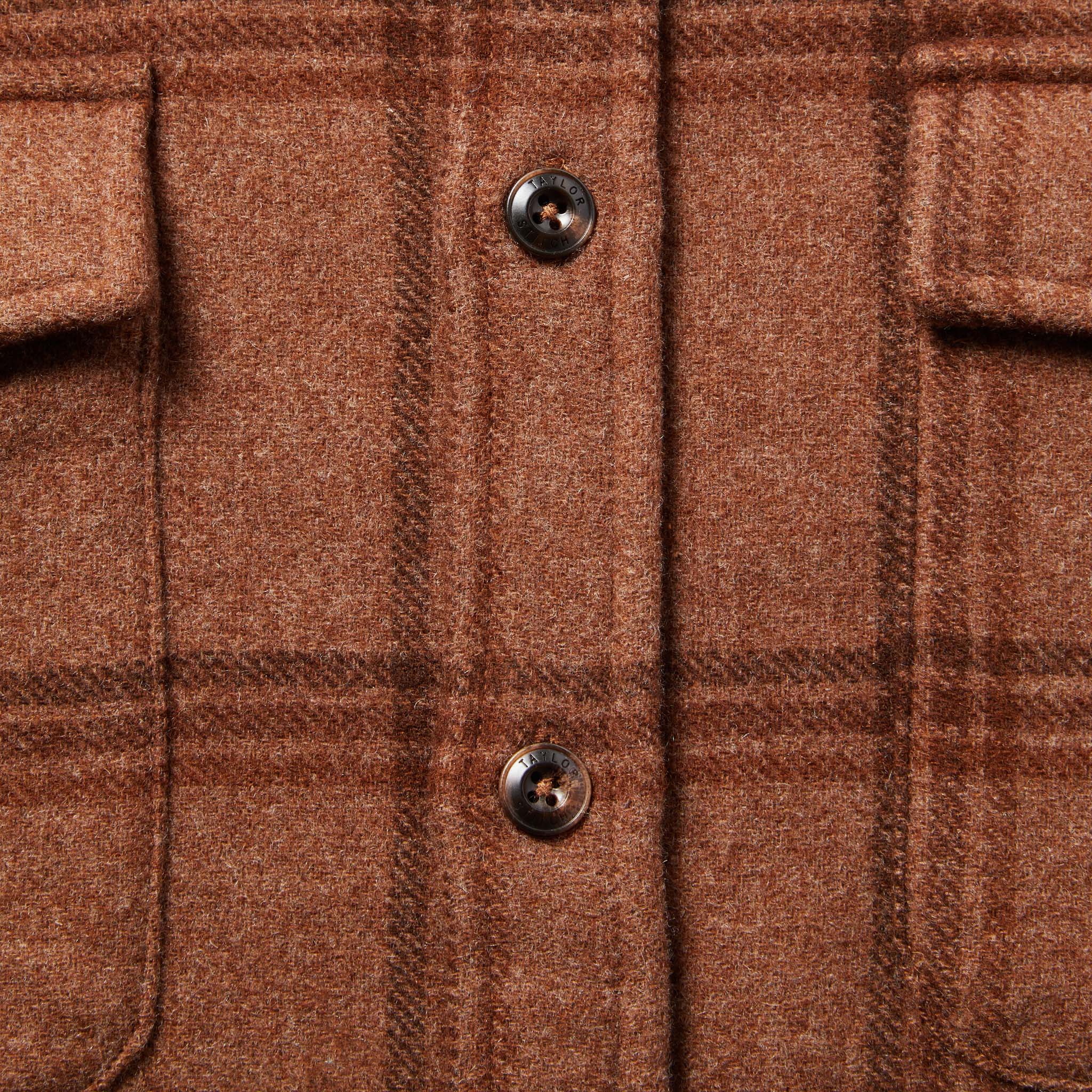 The Maritime Shirt Jacket in Espresso Plaid Wool - Image 7