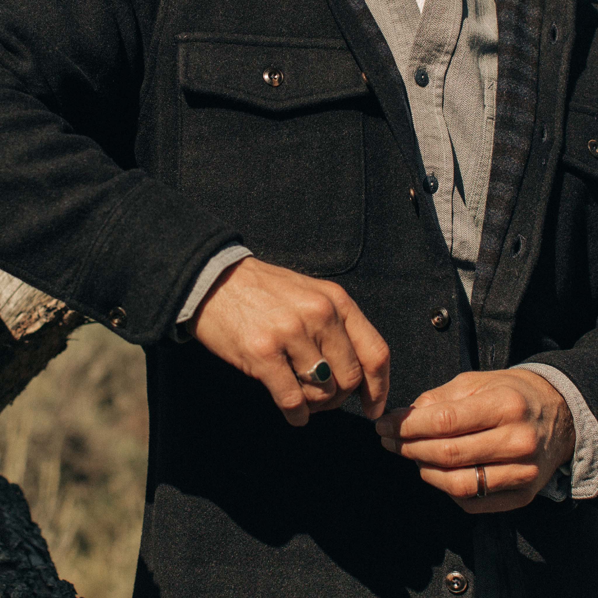 The Maritime Shirt Jacket in Navy Wool - Image 4