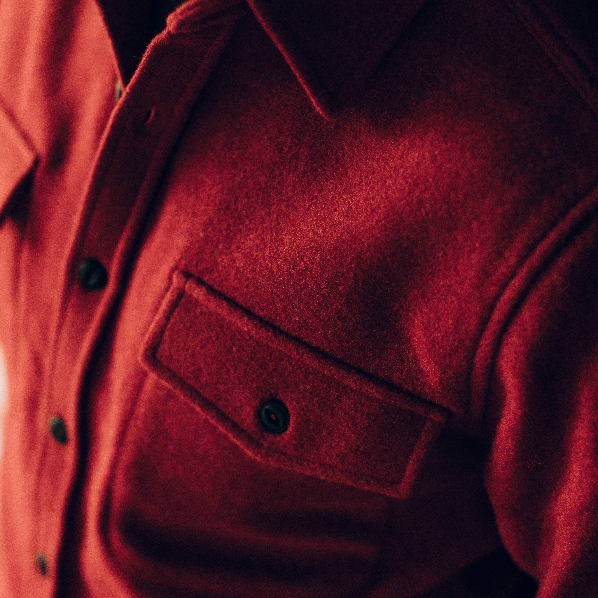 The Maritime Shirt Jacket in Clifford Red - Image 4