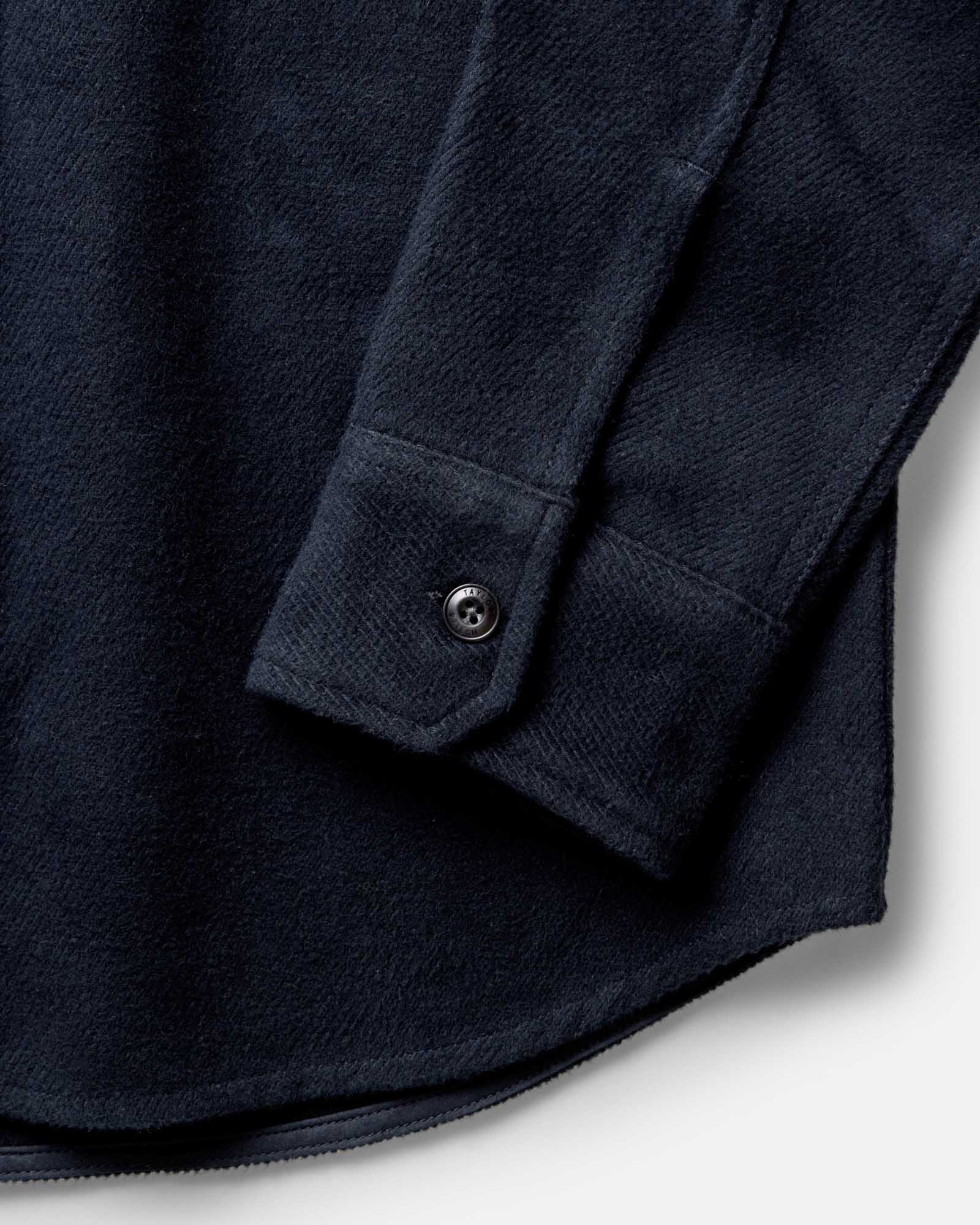 The Maritime Shirt Jacket in Dark Navy Moleskin Twill - Image 7