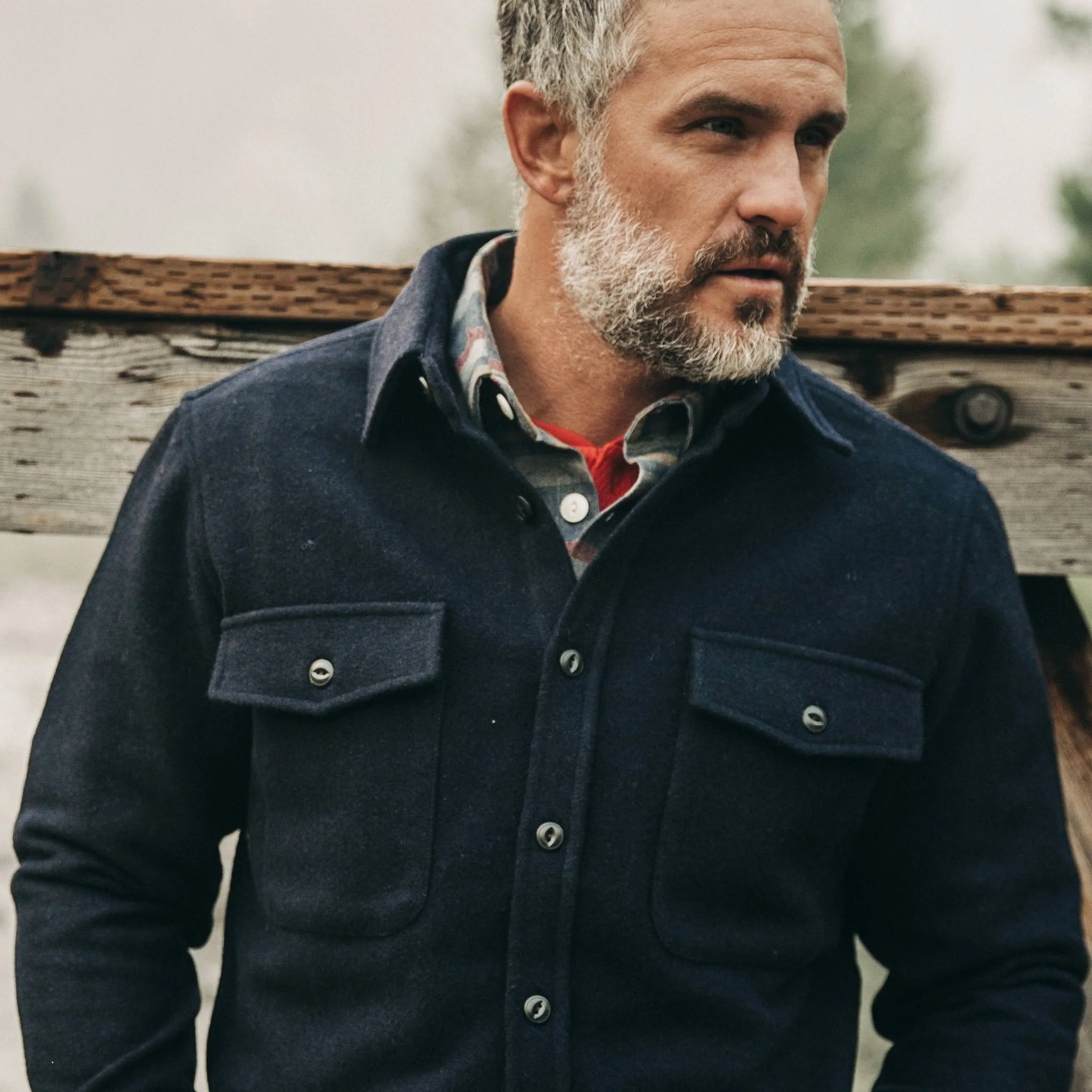 The Maritime Shirt Jacket in Deep Navy - Image 3