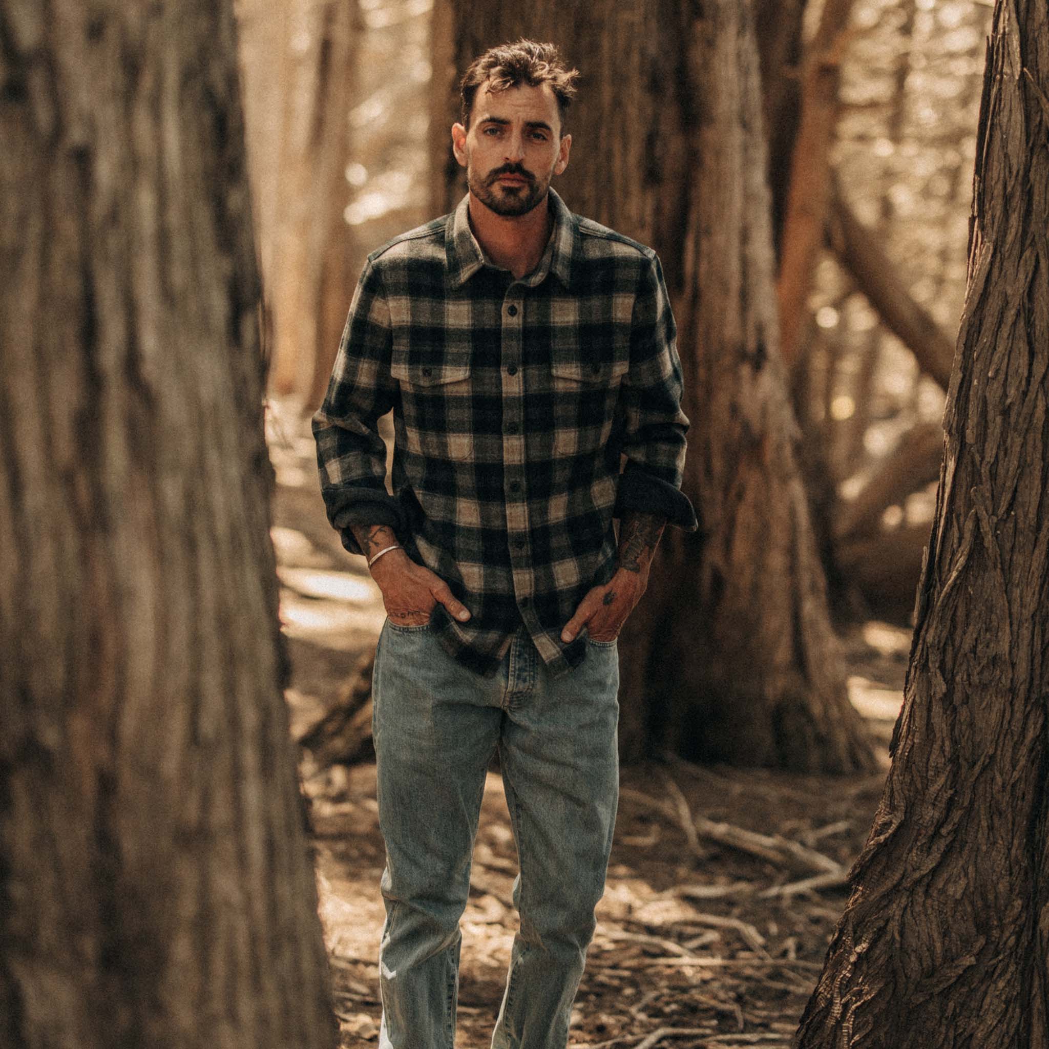 The Maritime Shirt Jacket in Dried Pine Plaid - Image 2