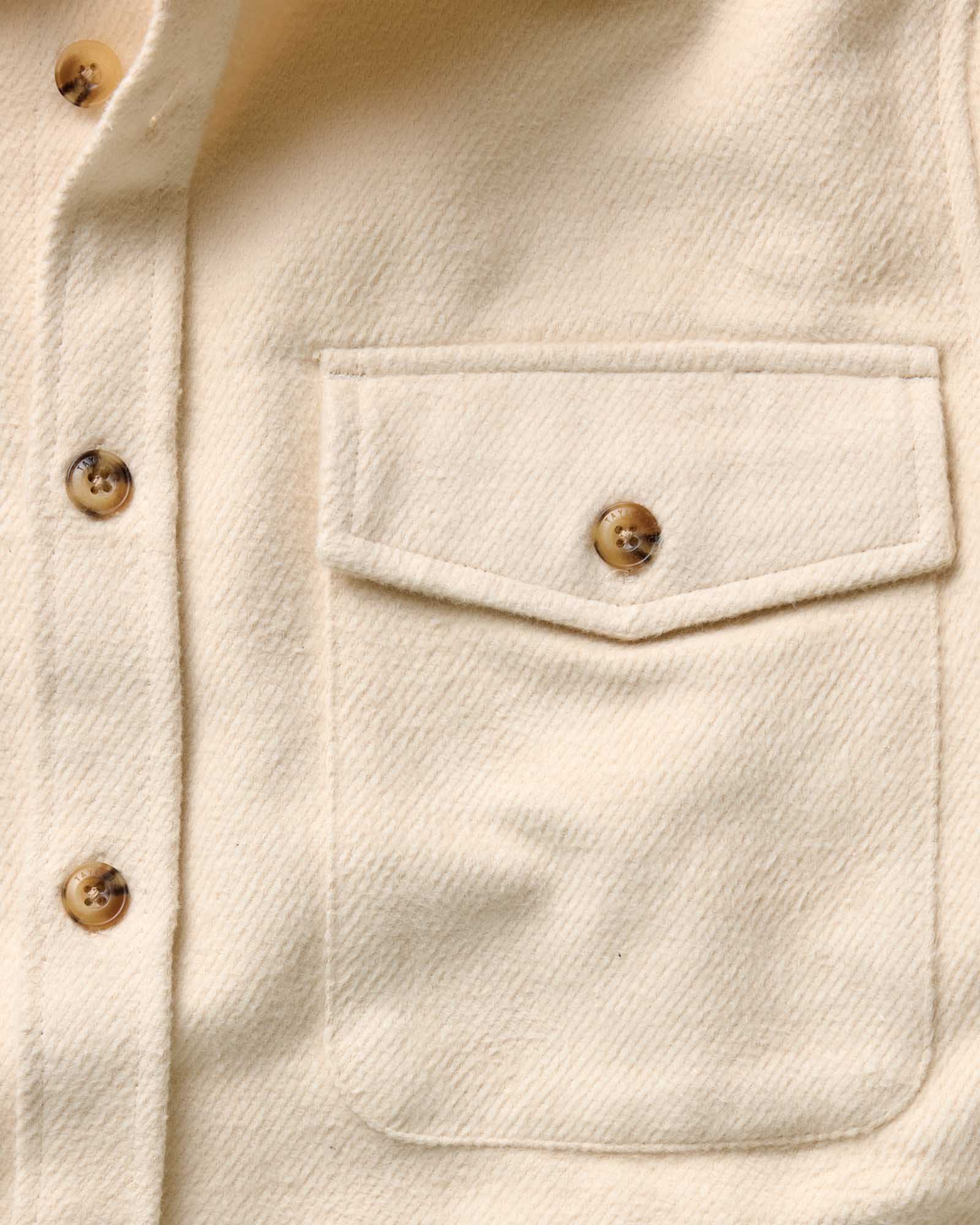 The Maritime Shirt Jacket in Vintage White Moleskin Twill - Image 6