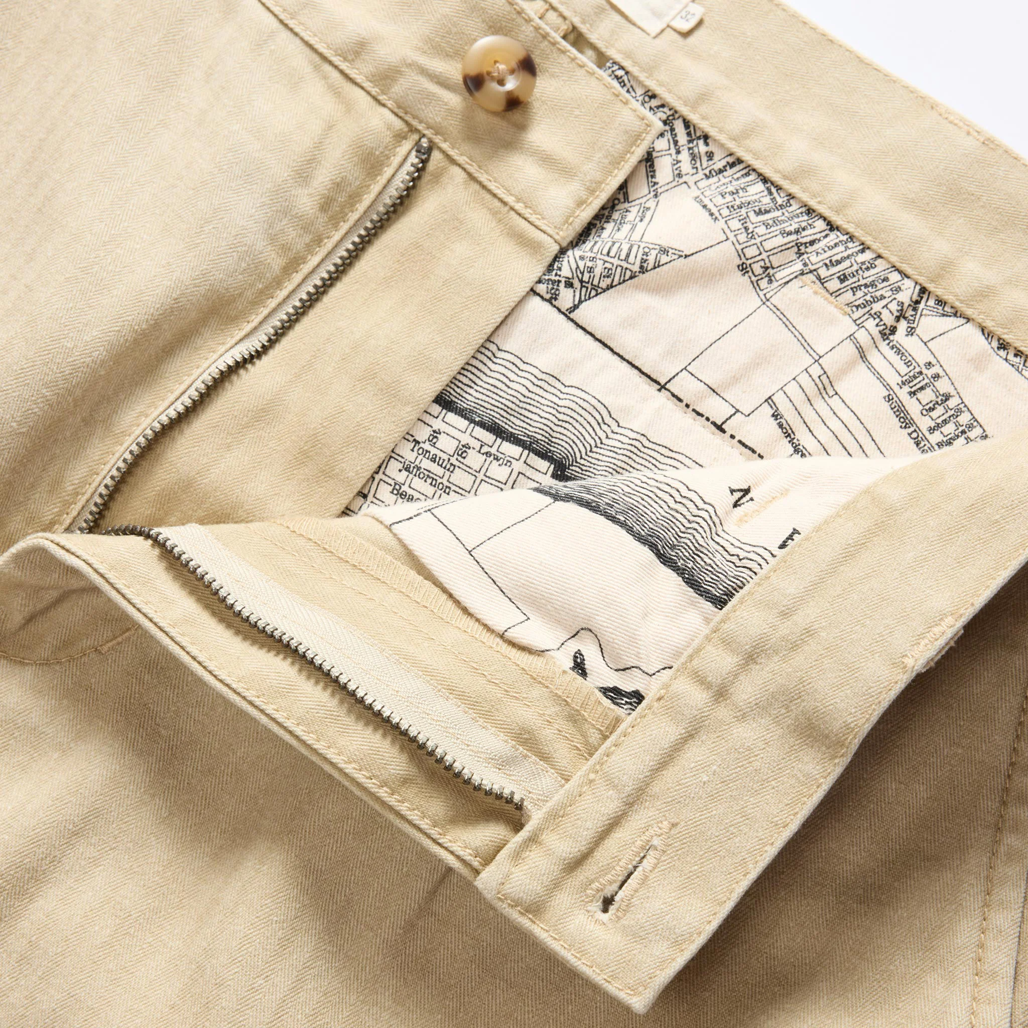 The Matlow Pant in Light Khaki Pigment Herringbone - Image 8