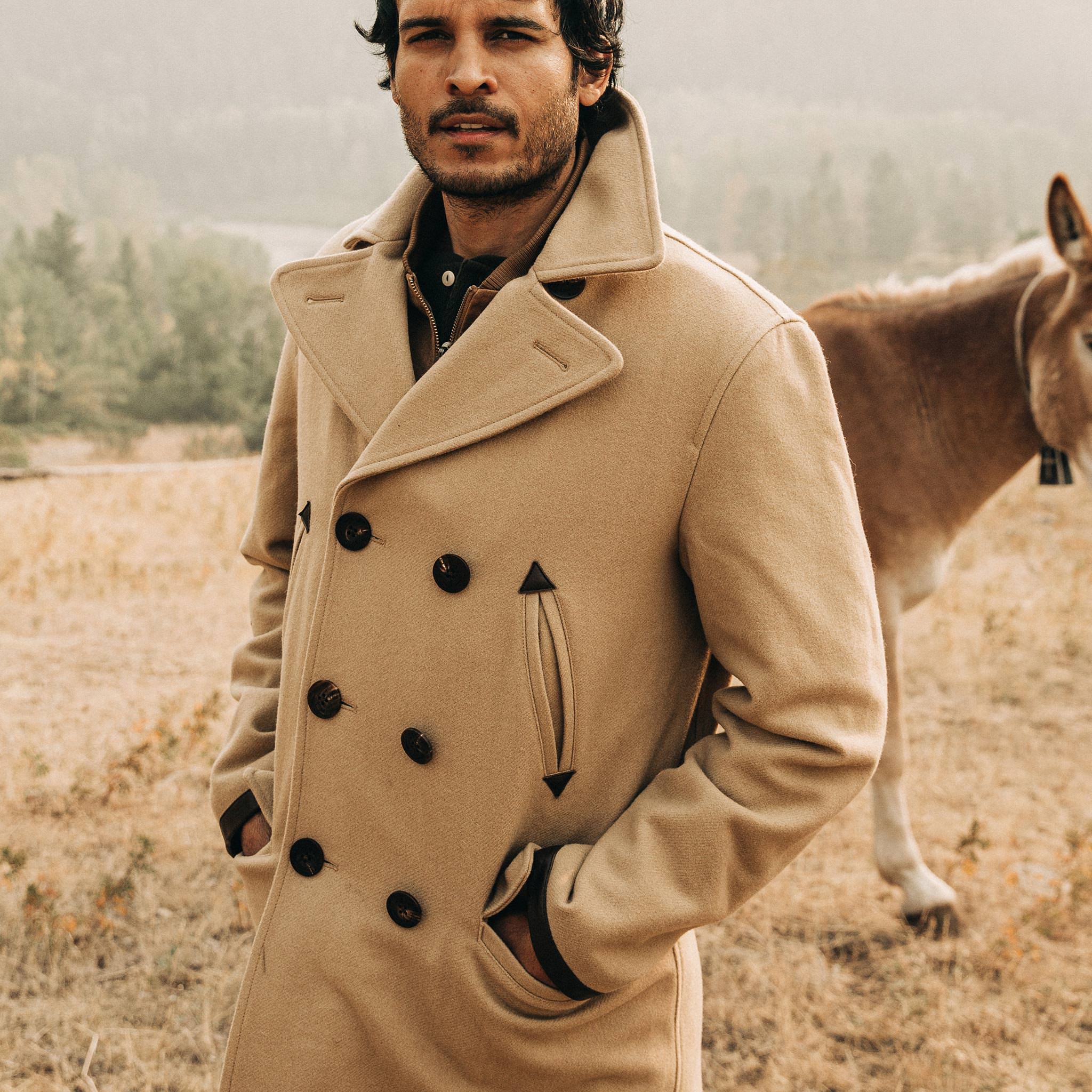 The Mendocino Peacoat in Camel Wool - Image 3
