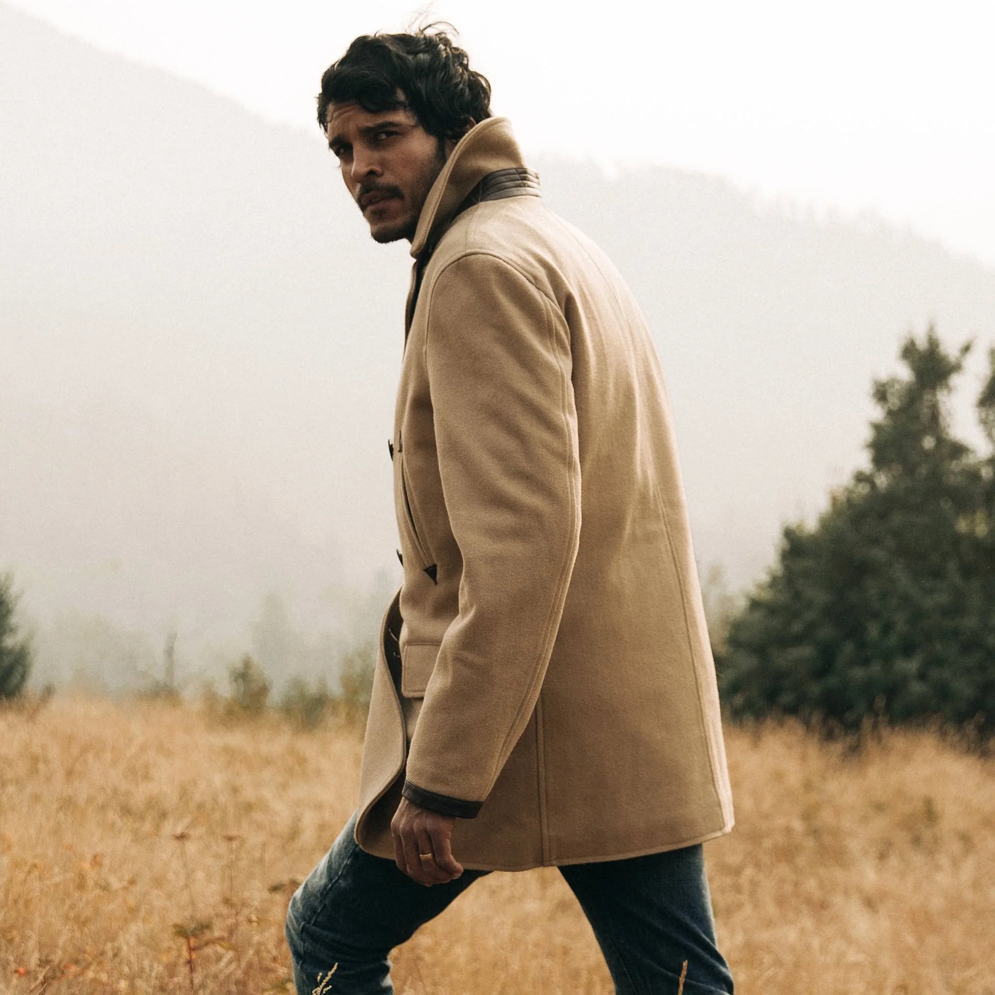 The Mendocino Peacoat in Camel Wool - Image 5