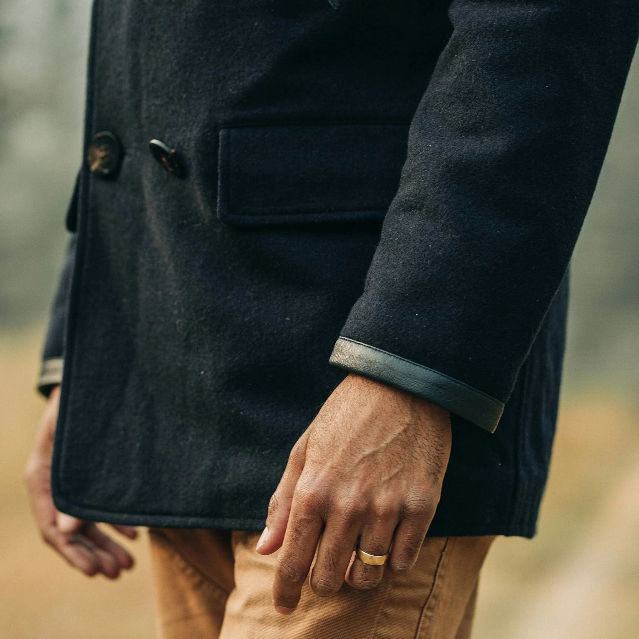 The Mendocino Peacoat in Navy Wool - Image 5
