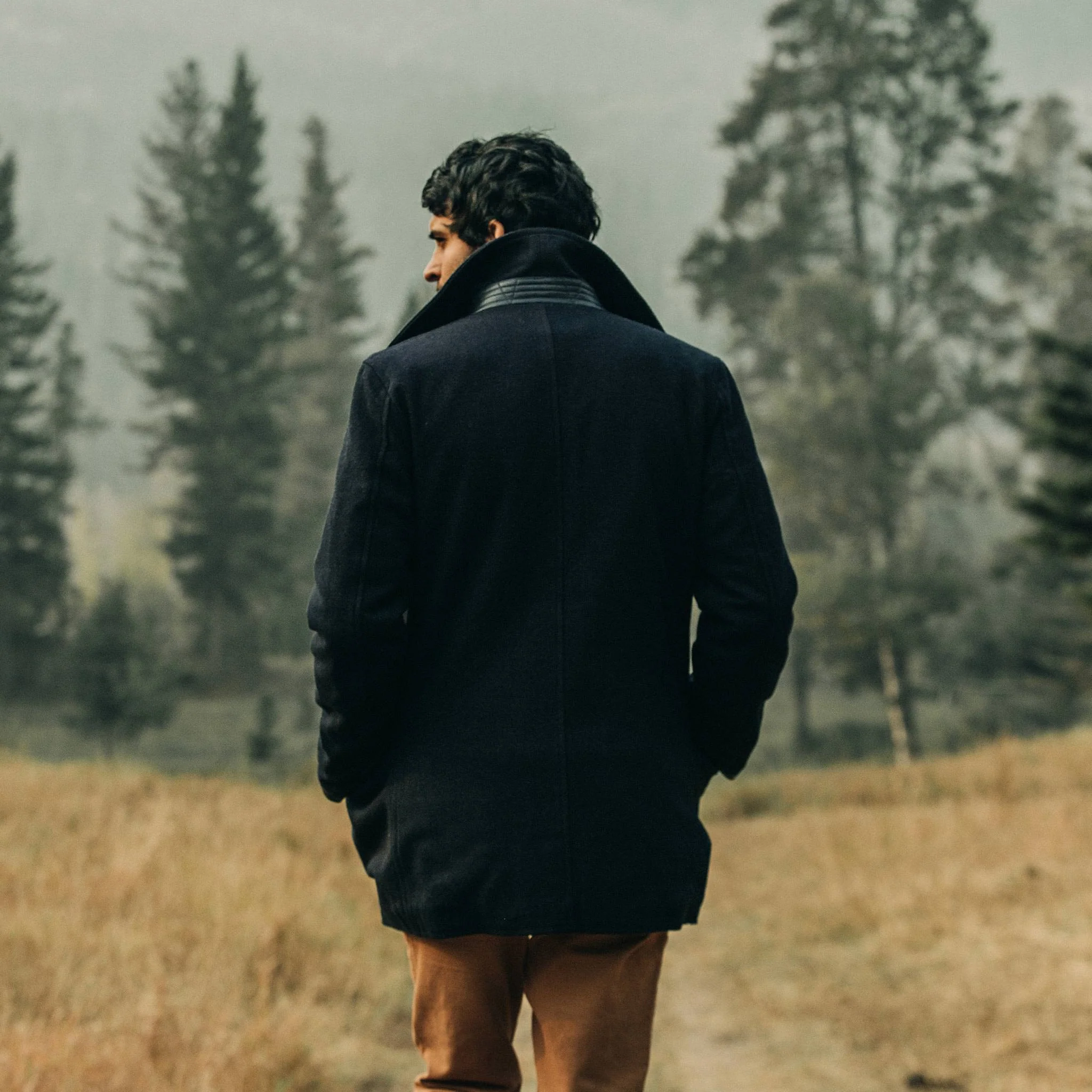The Mendocino Peacoat in Navy Wool - Image 7