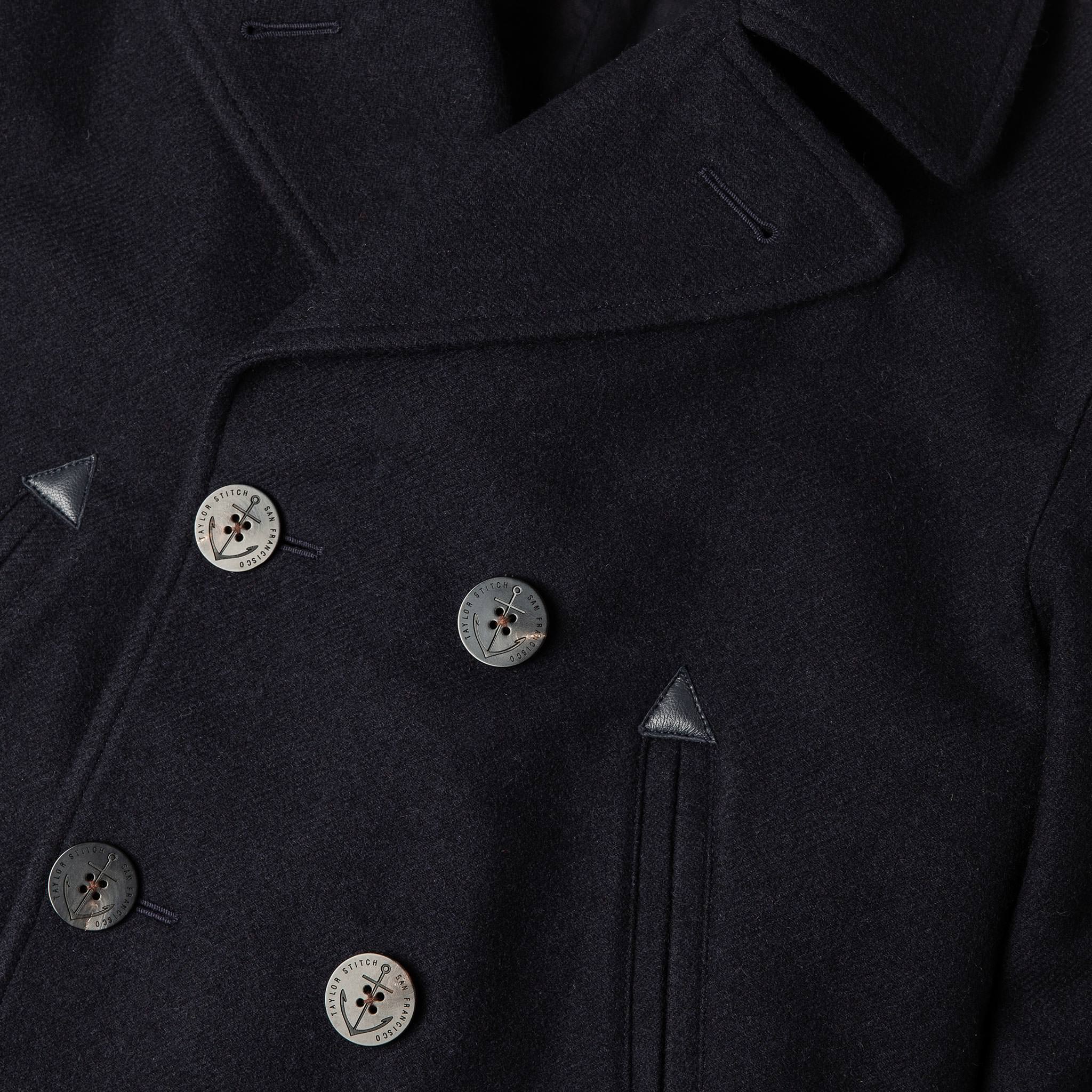 The Mendocino Peacoat in Navy Wool - Image 8
