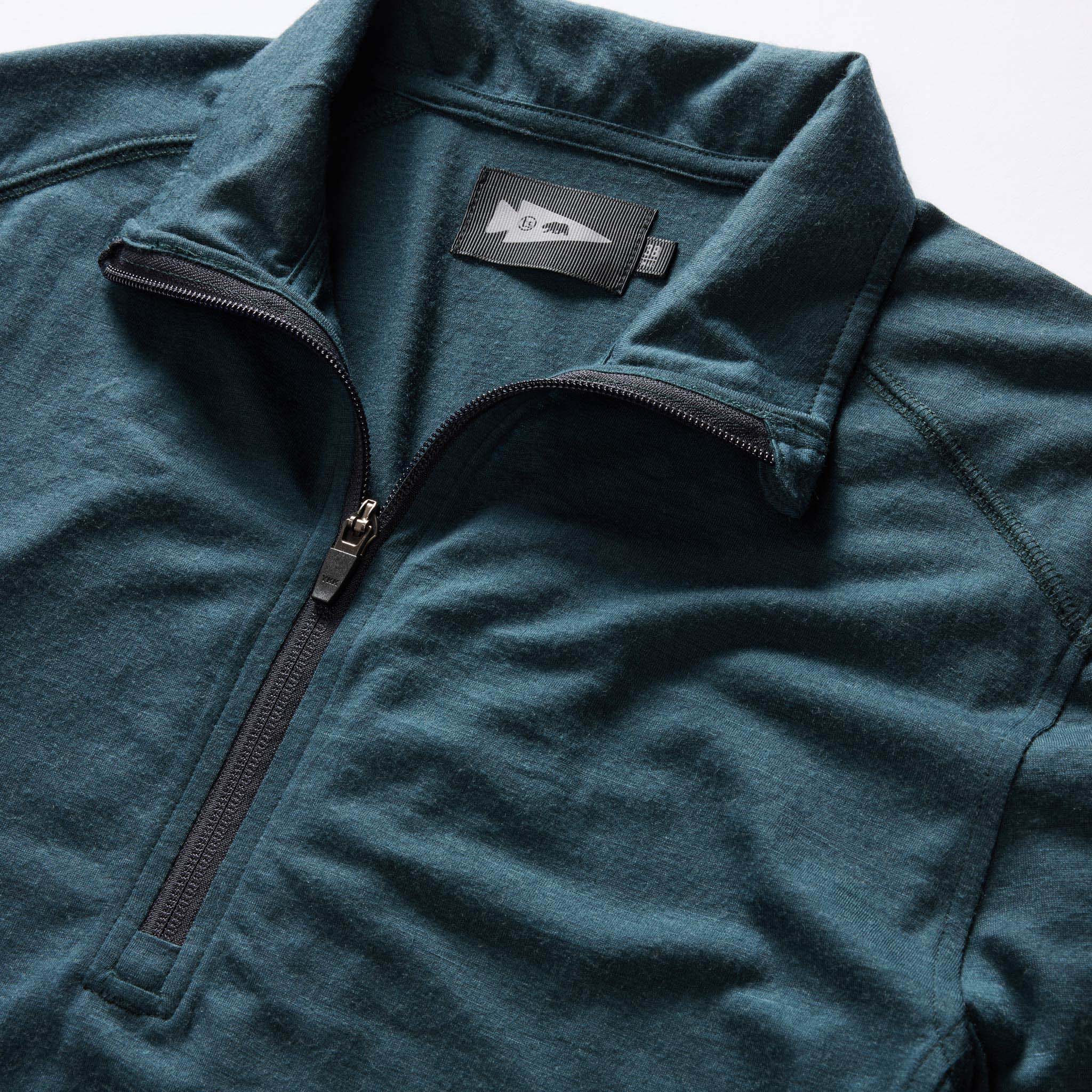 The Merino Half Zip in Forest - Image 6
