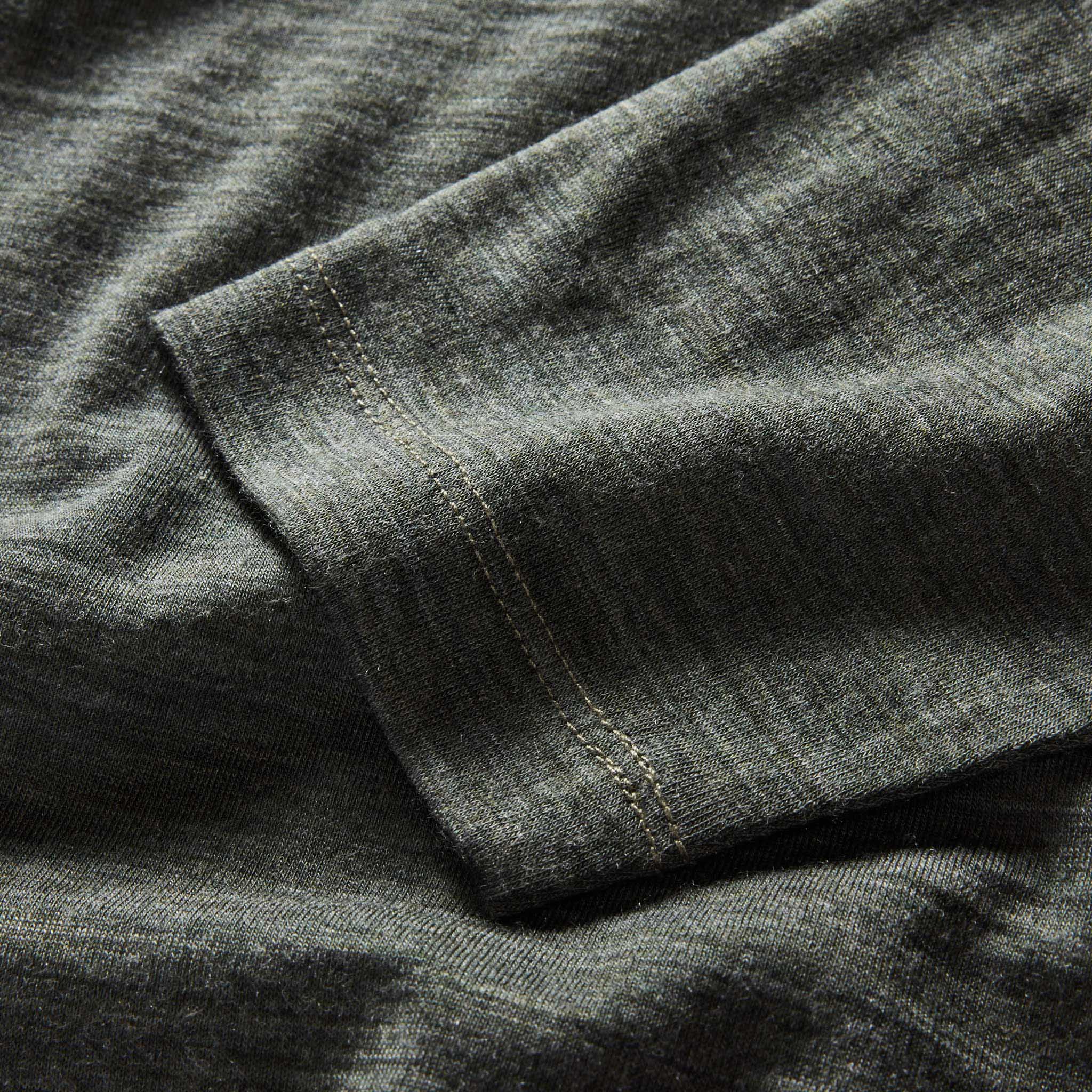 The Merino Henley in Heather Army - Image 6