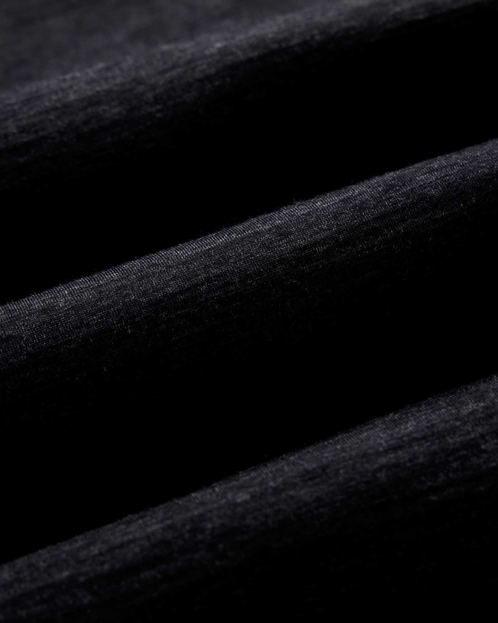 The Merino Long Sleeve Tee in Heather Black - Image 6