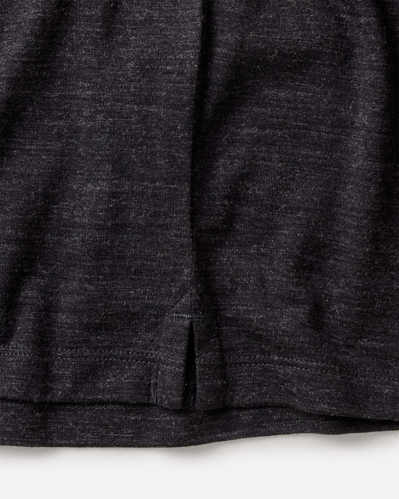 The Merino Polo in Heather Black - Image 7