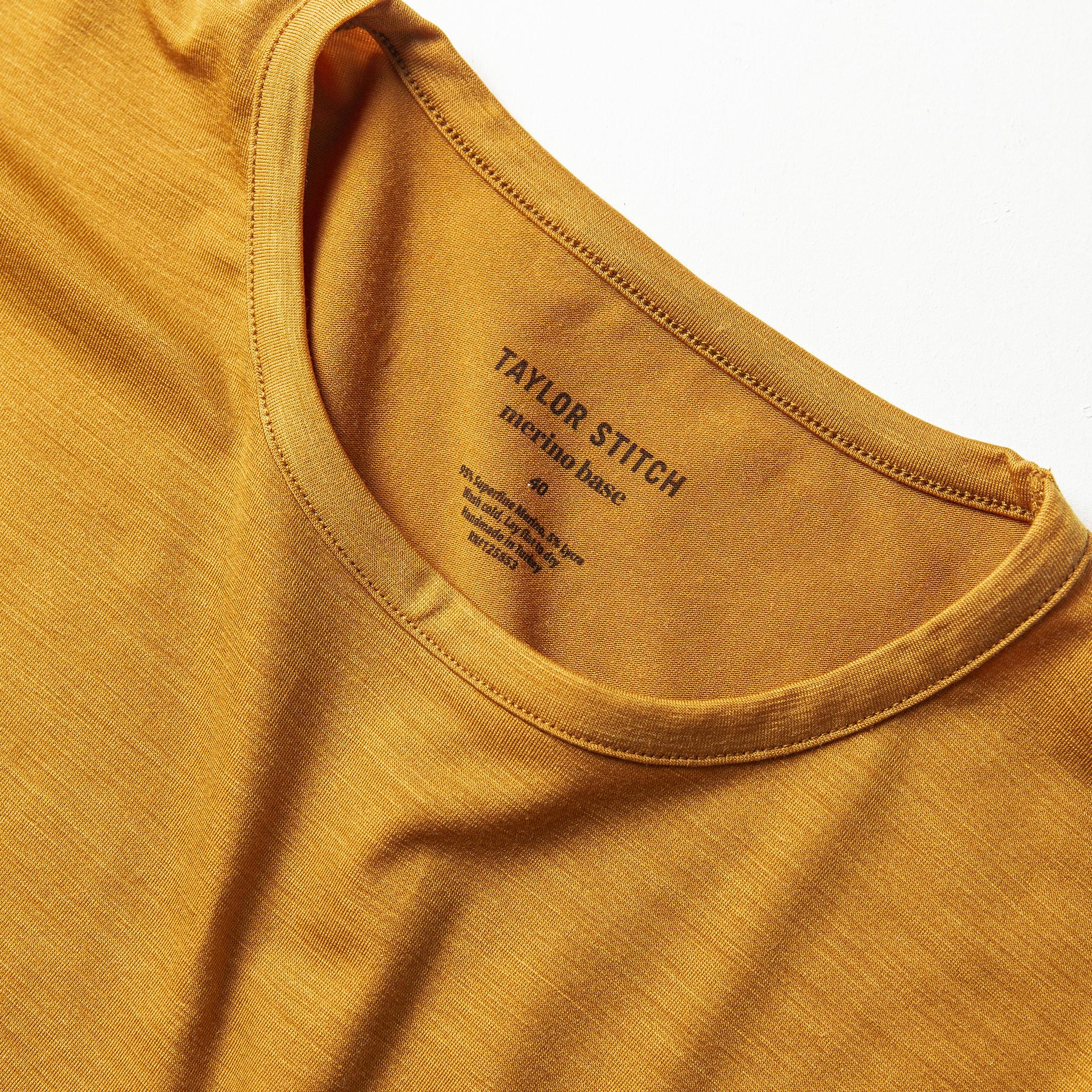 The Merino Tee in Heather Saffron - Image 5