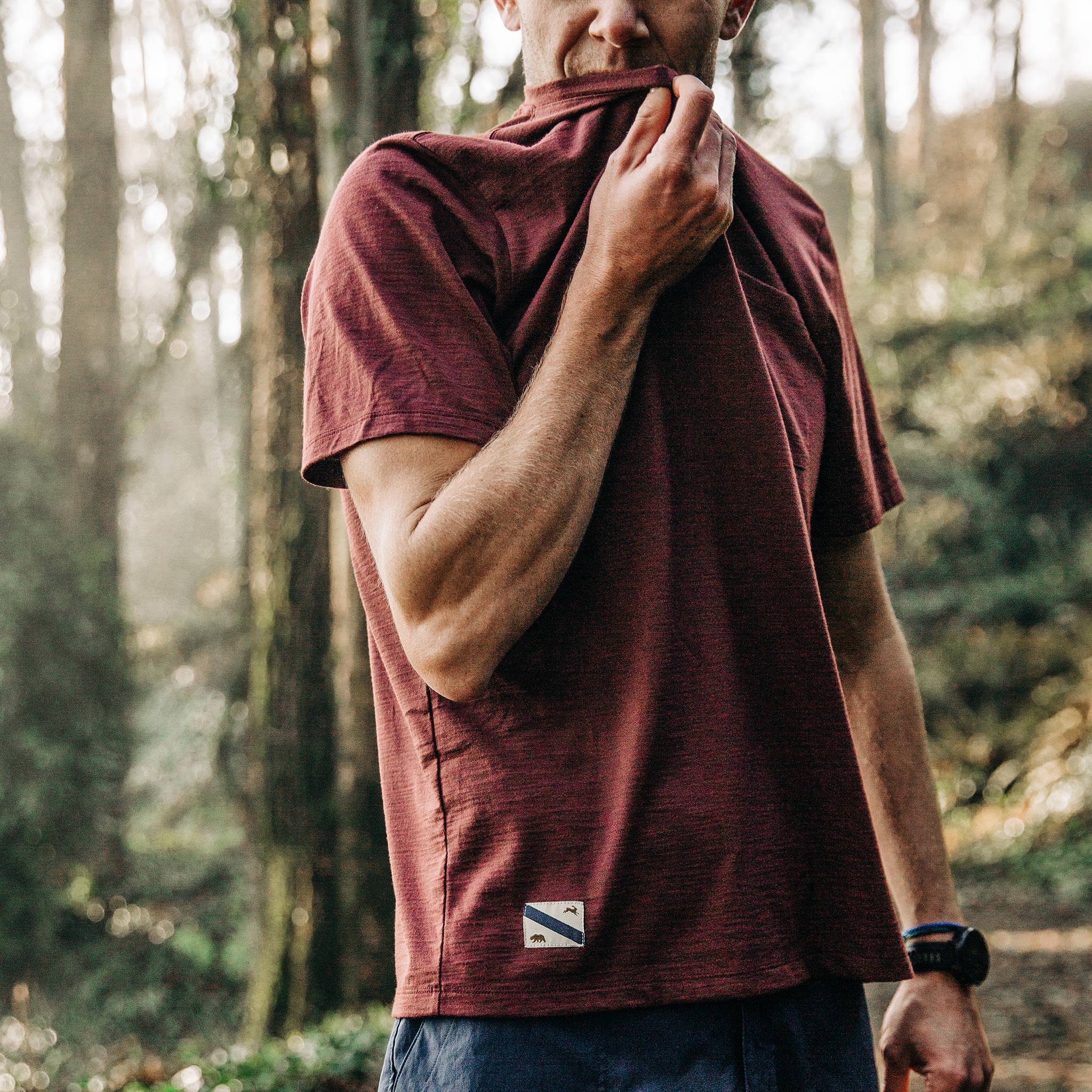 The Merino Tee in Wine - Image 3
