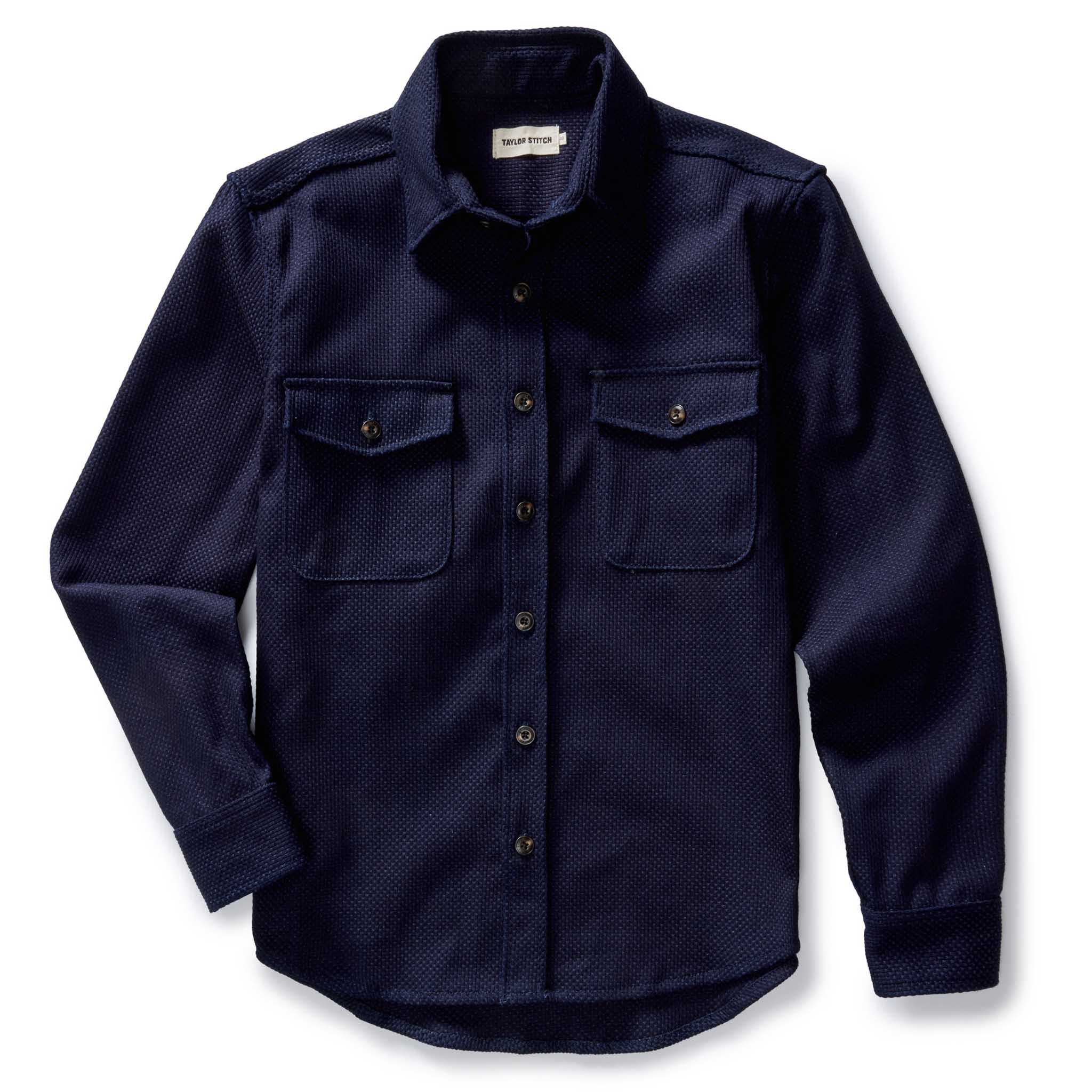 The Mill Shirt Jacket in Rigid Indigo Sashiko - Image 6