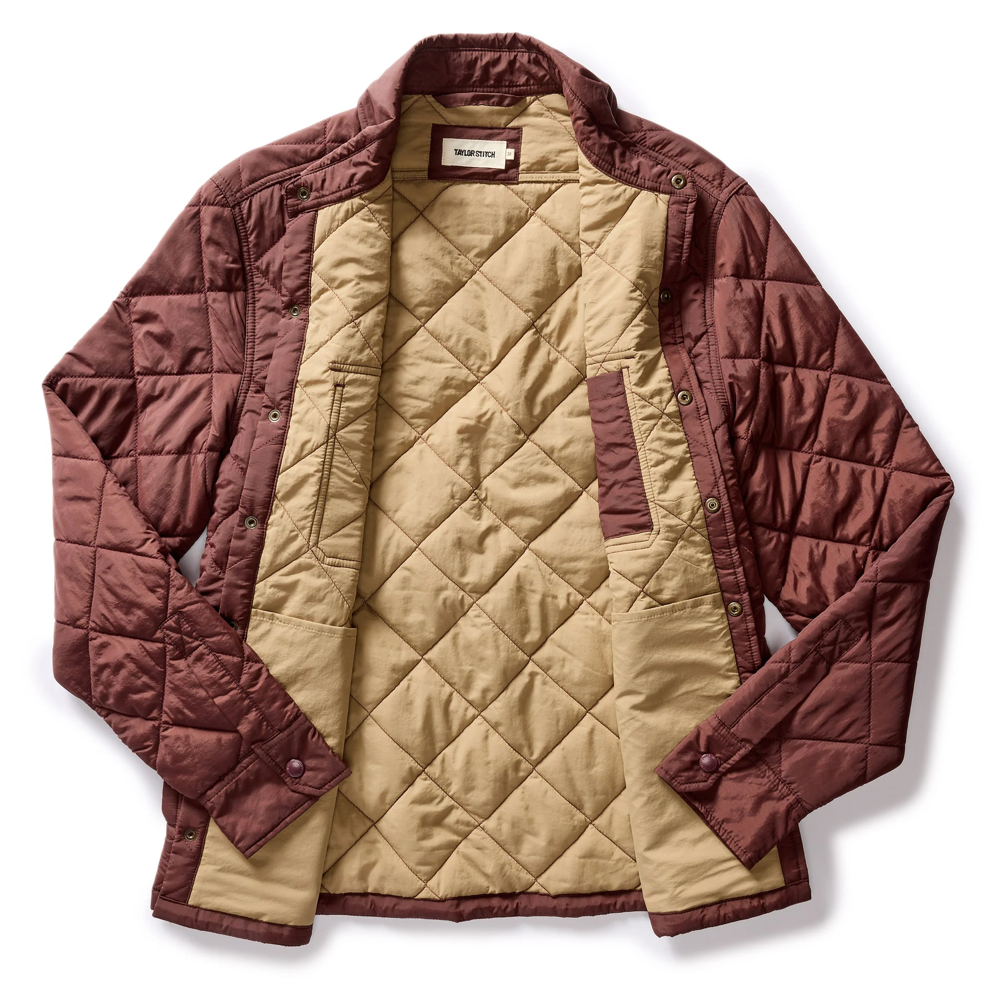 The Miller Shirt Jacket in Burgundy - Image 6