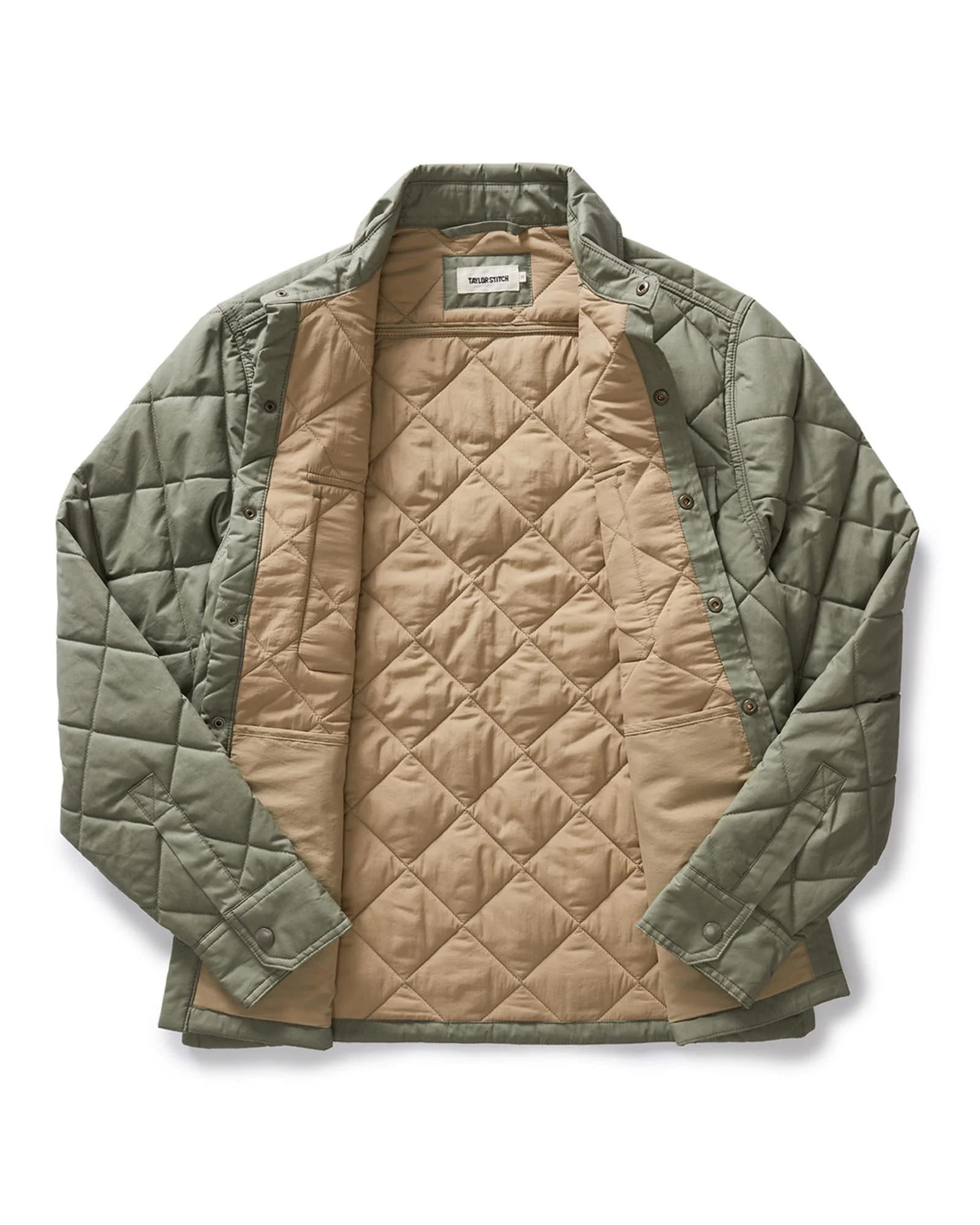 The Miller Shirt Jacket in Smoked Olive Dry Wax - Image 5